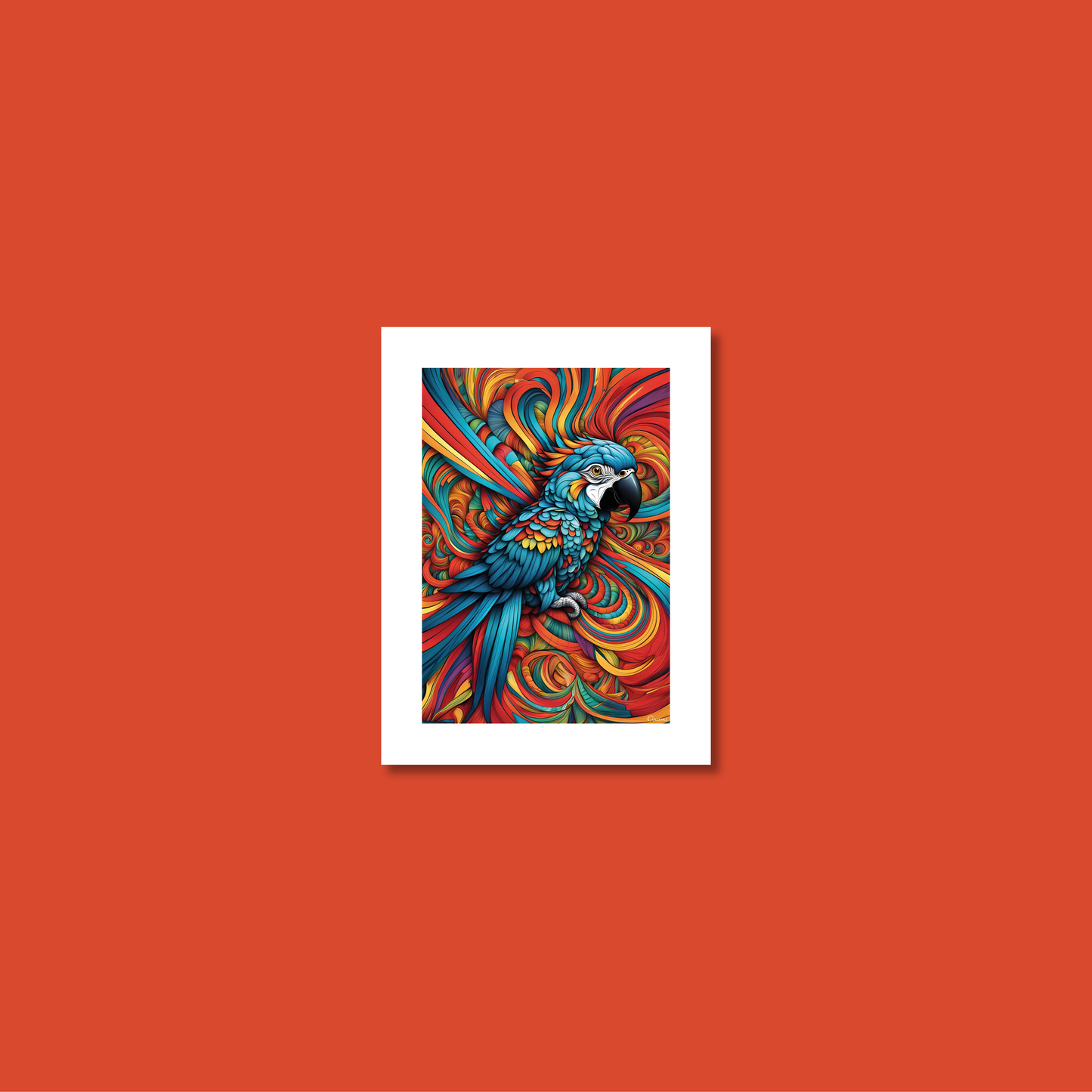 ABSTRACT PARROT **UNFRAMED ART PRINT**