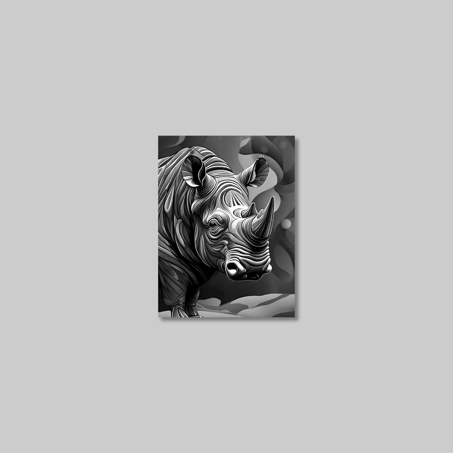 ABSTRACT RHINO **UNFRAMED ART PRINT**