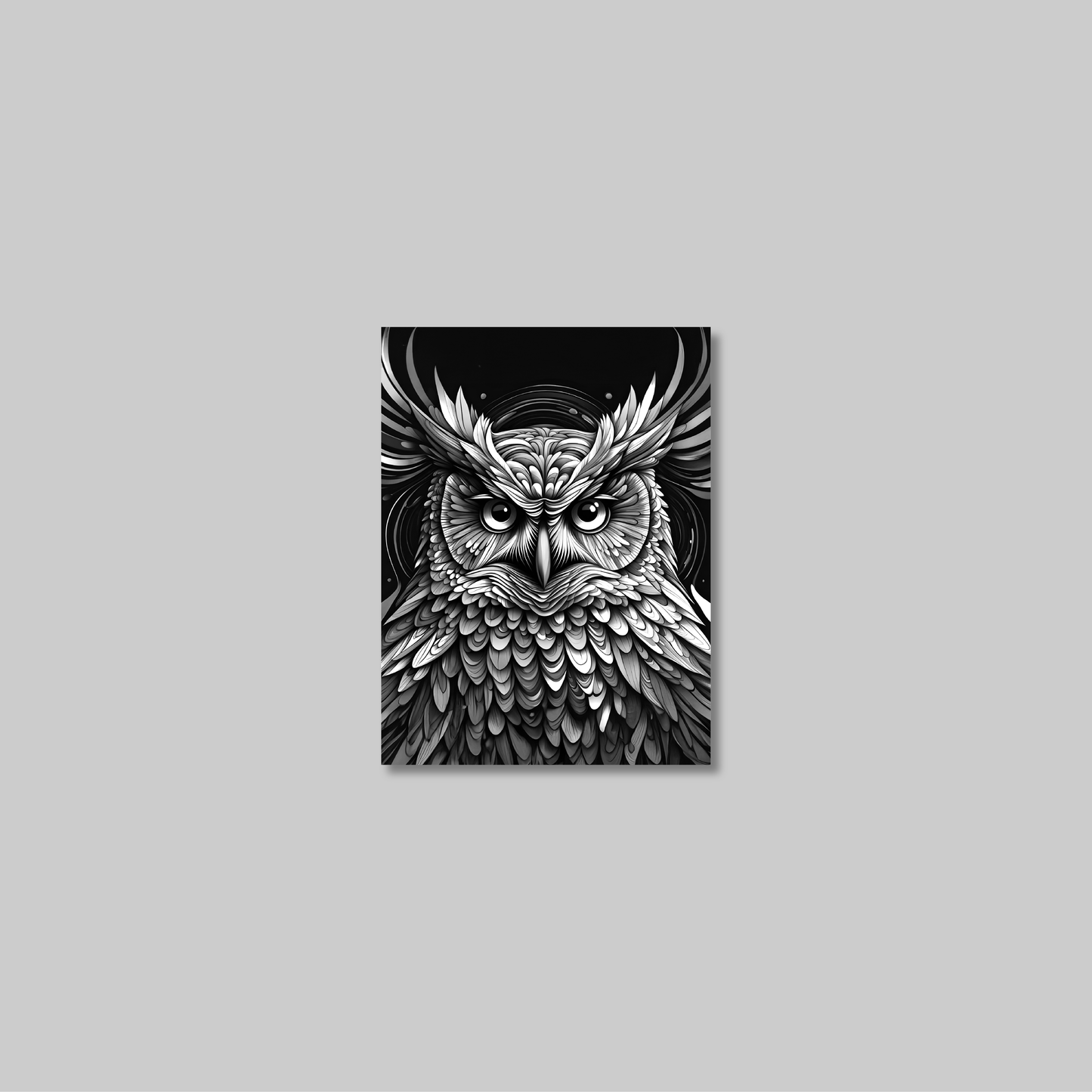 ABSTRACT OWL **UNFRAMED ART PRINT**