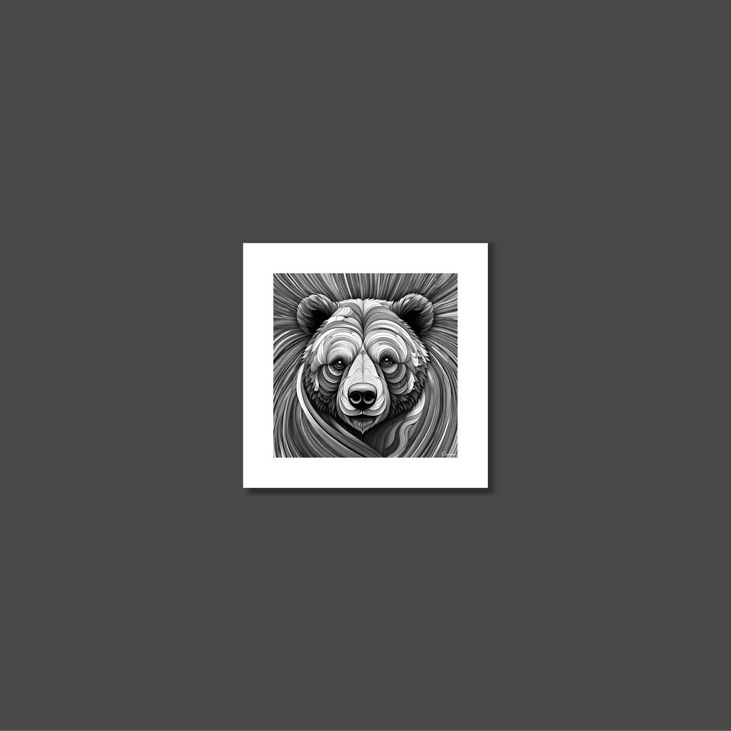 ABSTRACT BEAR **UNFRAMED ART PRINT**
