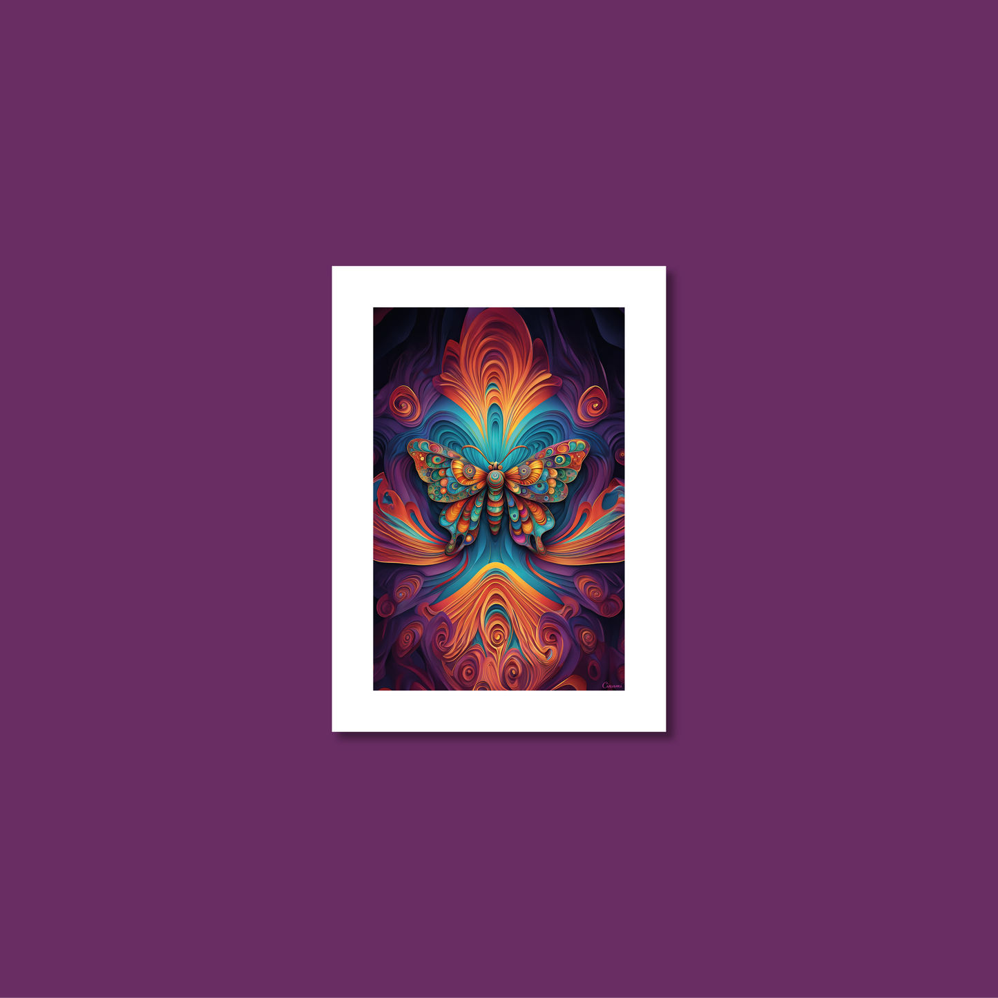ABSTRACT BUTTERFLY **UNFRAMED ART PRINT**