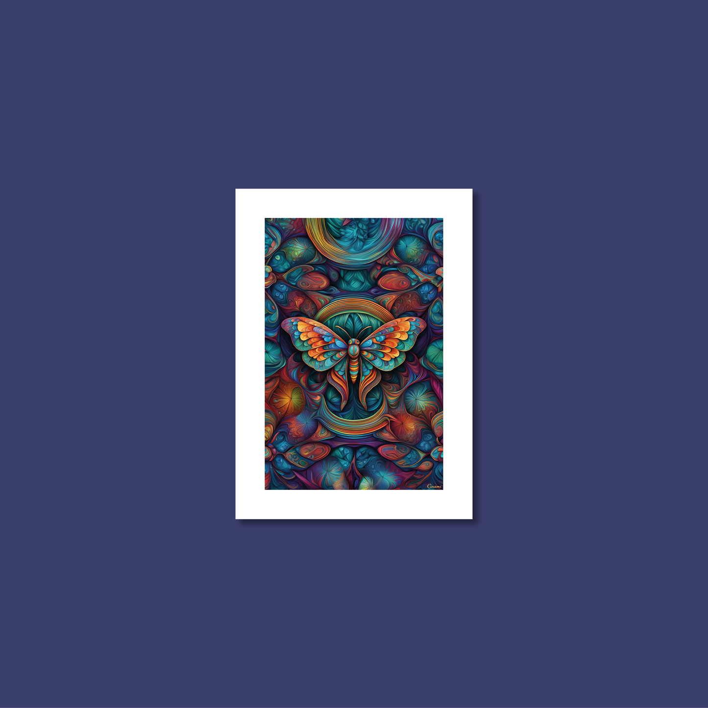 ABSTRACT MOTH **UNFRAMED ART PRINT**