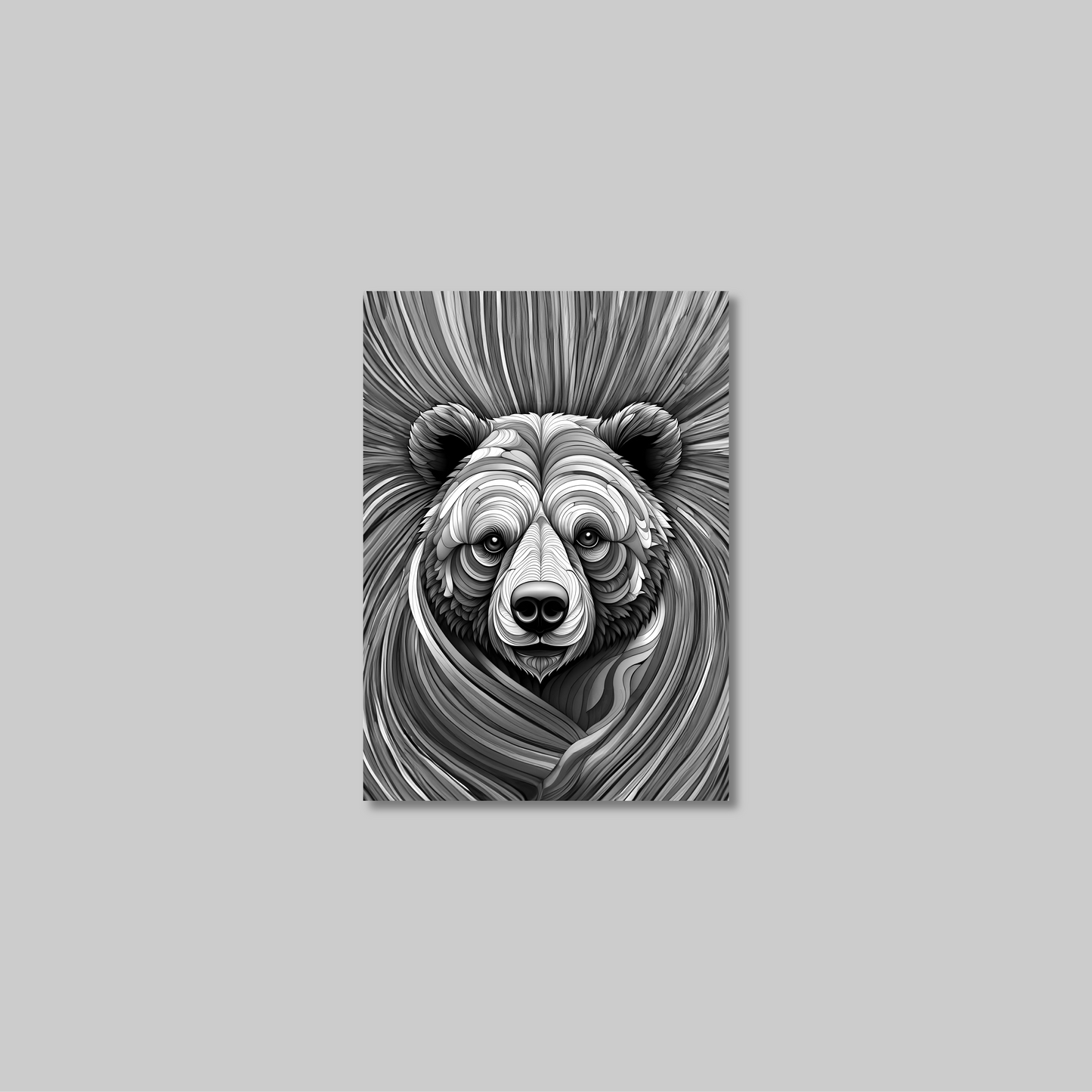 ABSTRACT BEAR **UNFRAMED ART PRINT**