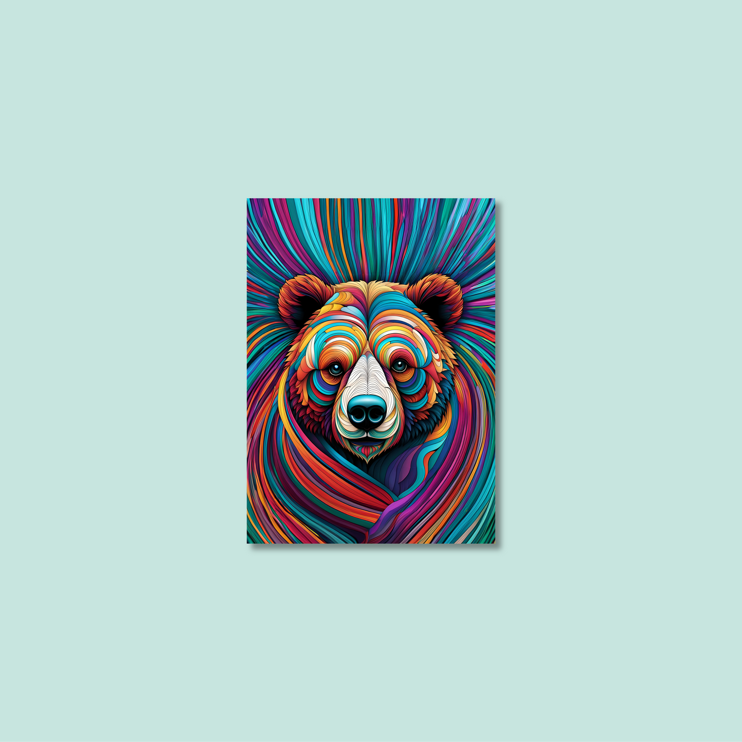 ABSTRACT BEAR **UNFRAMED ART PRINT**
