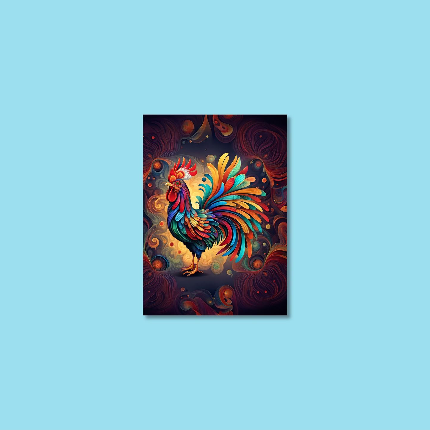 ABSTRACT COCKEREL **UNFRAMED ART PRINT**
