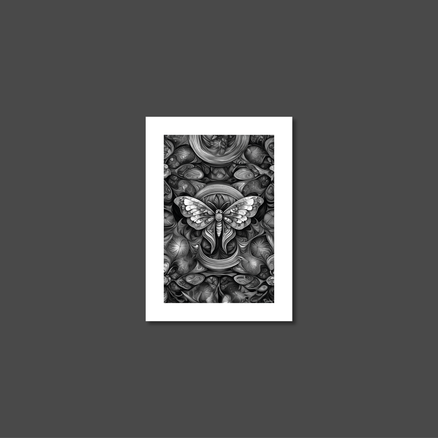 ABSTRACT MOTH **UNFRAMED ART PRINT**