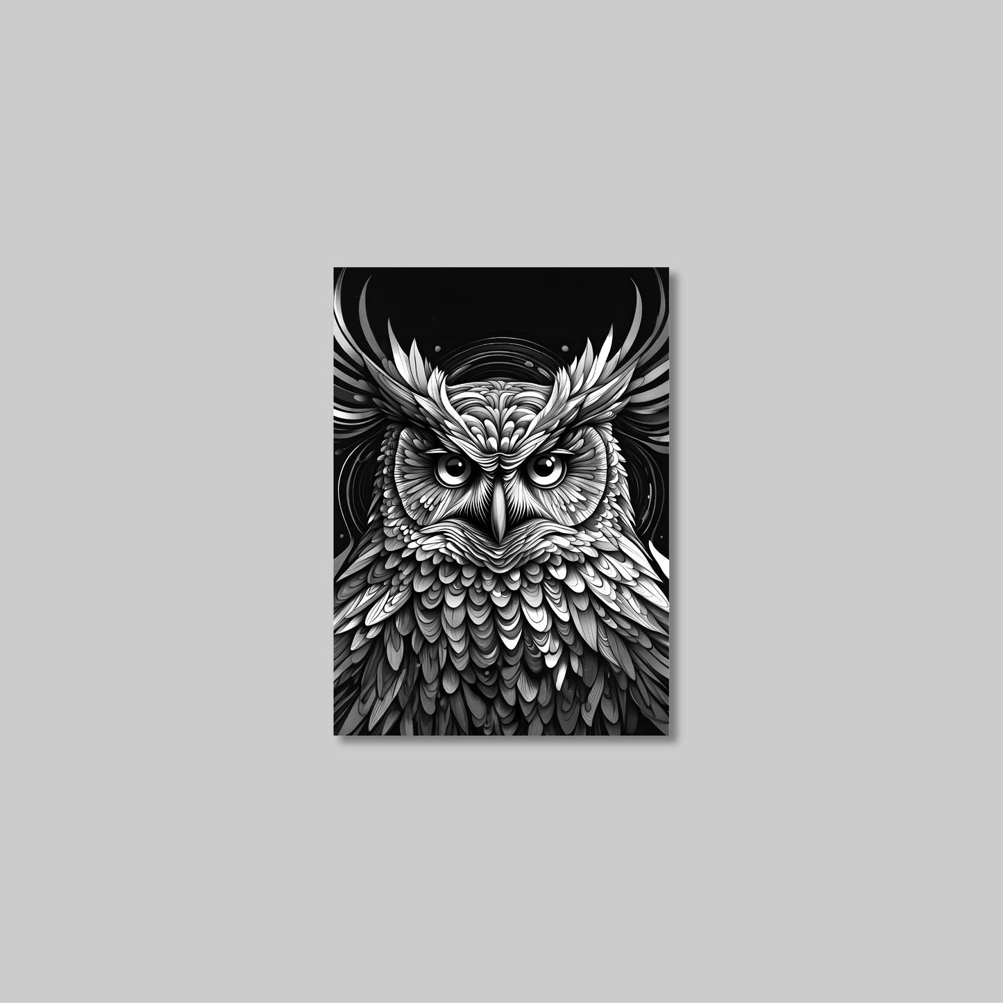 ABSTRACT OWL **UNFRAMED ART PRINT**