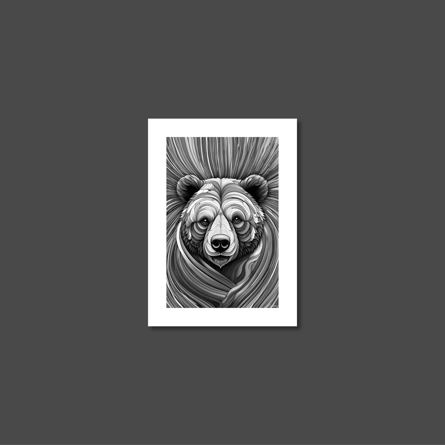 ABSTRACT BEAR **UNFRAMED ART PRINT**