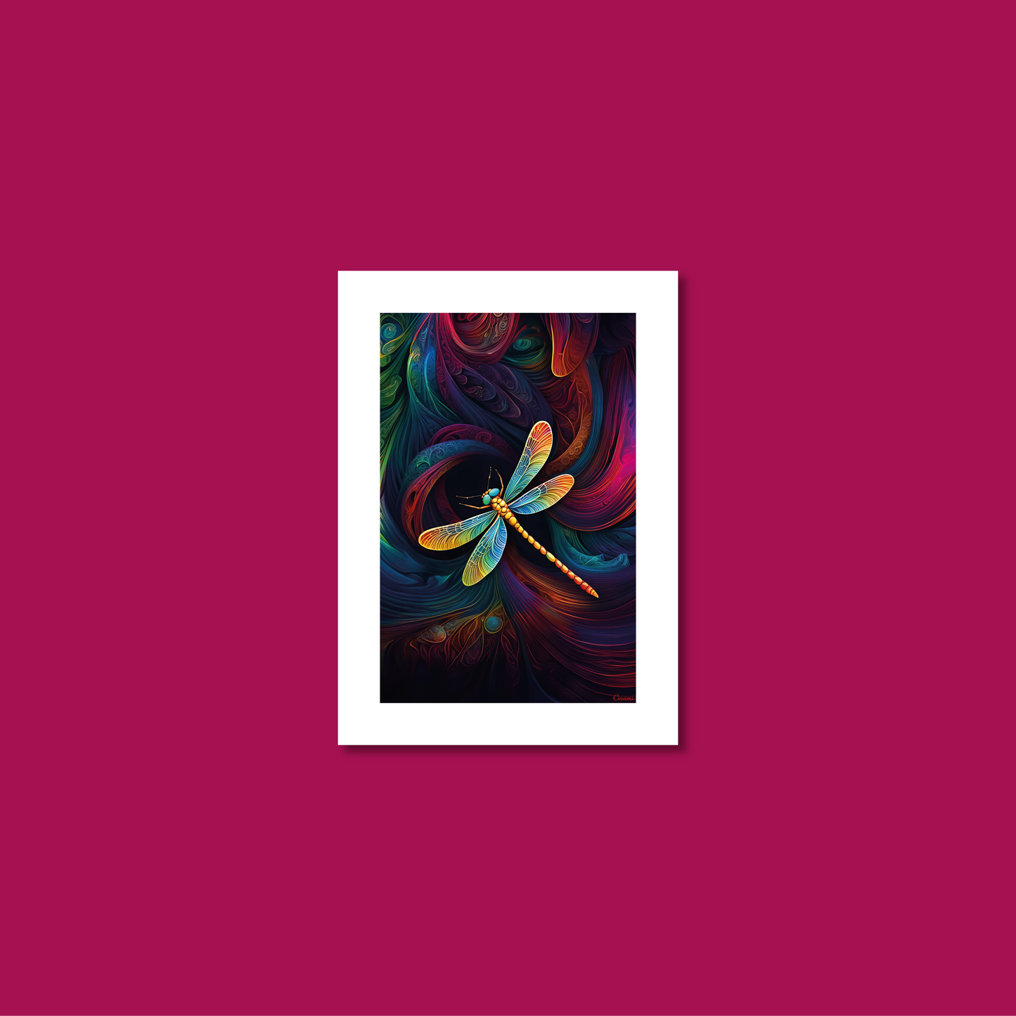 ABSTRACT DRAGONFLY **UNFRAMED ART PRINT**