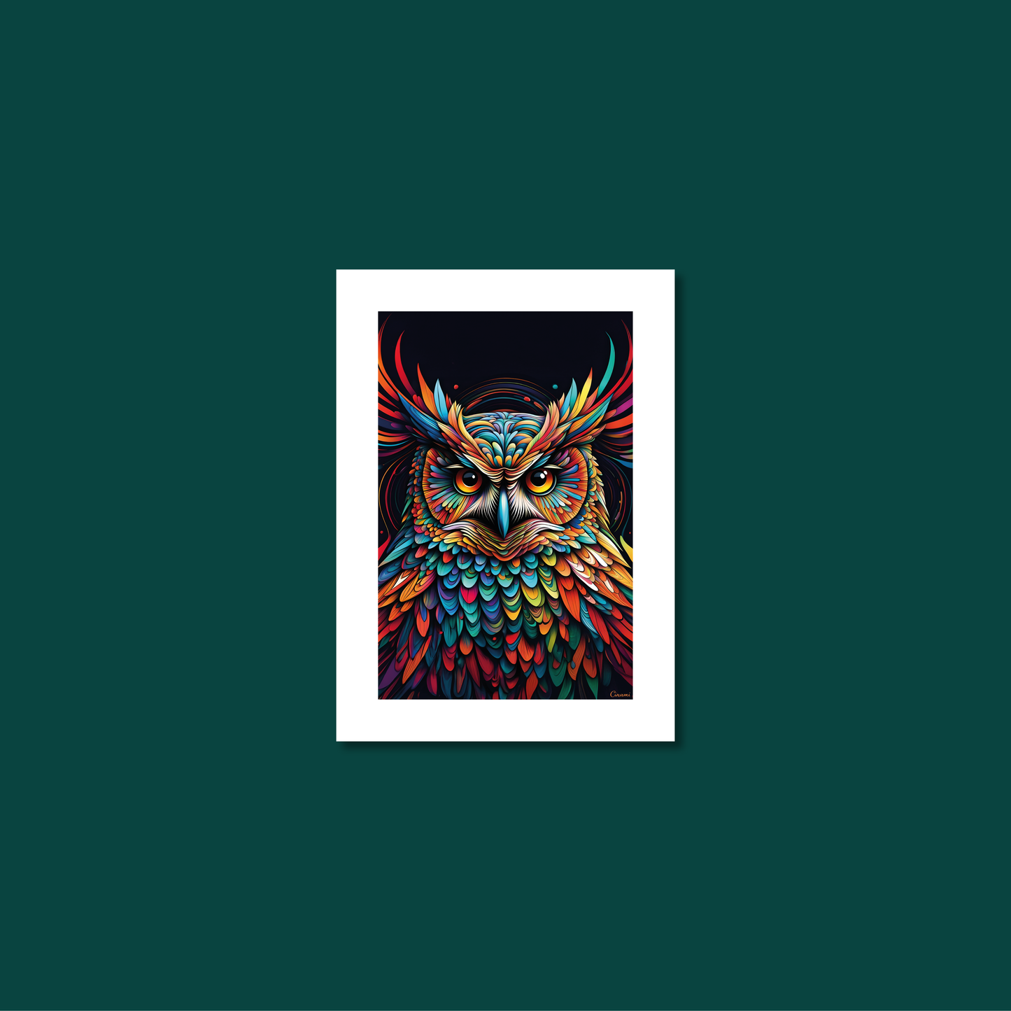 ABSTRACT OWL **UNFRAMED ART PRINT**
