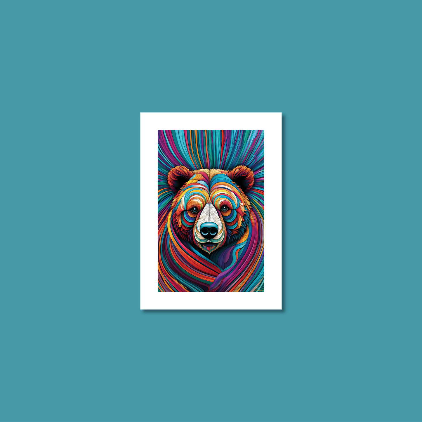 ABSTRACT BEAR **UNFRAMED ART PRINT**