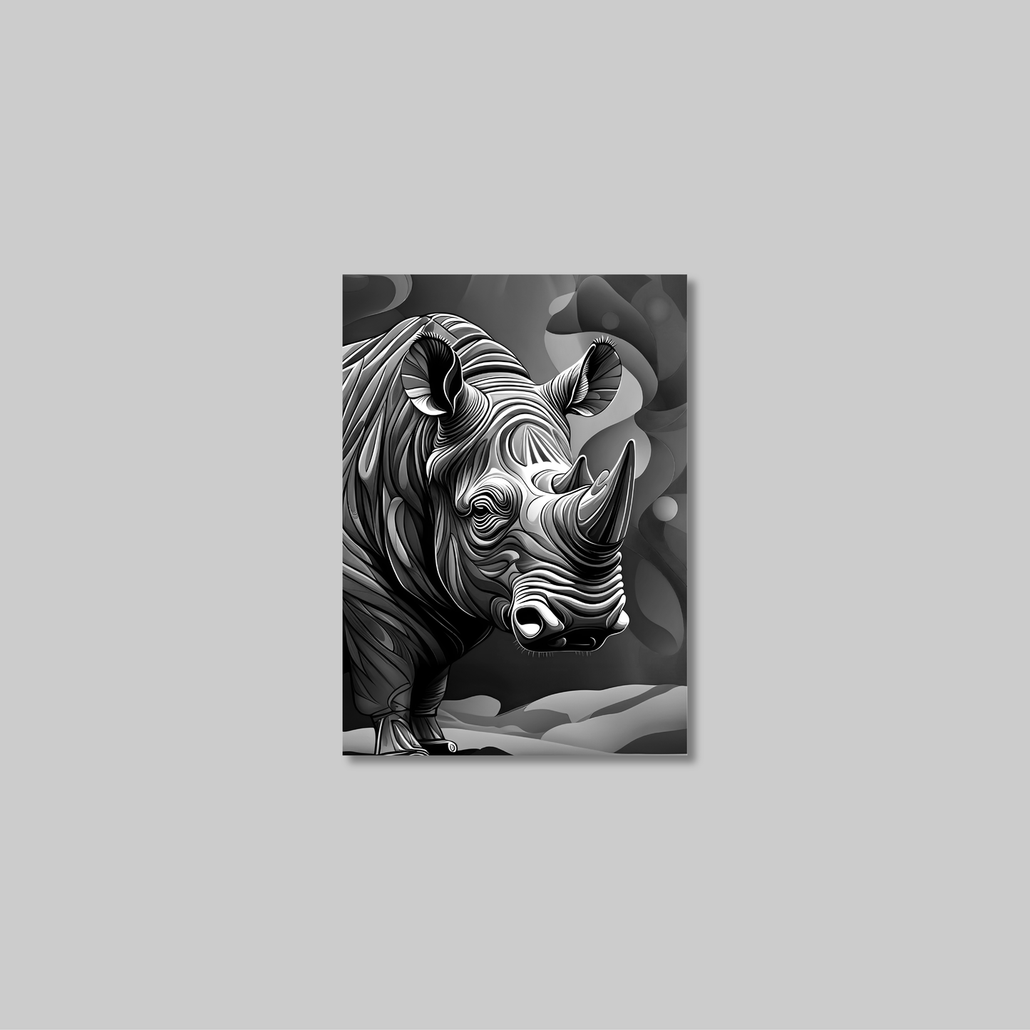 ABSTRACT RHINO **UNFRAMED ART PRINT**
