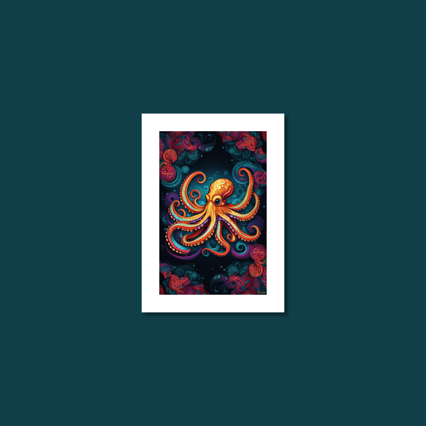 ABSTRACT OCTOPUS **UNFRAMED ART PRINT**