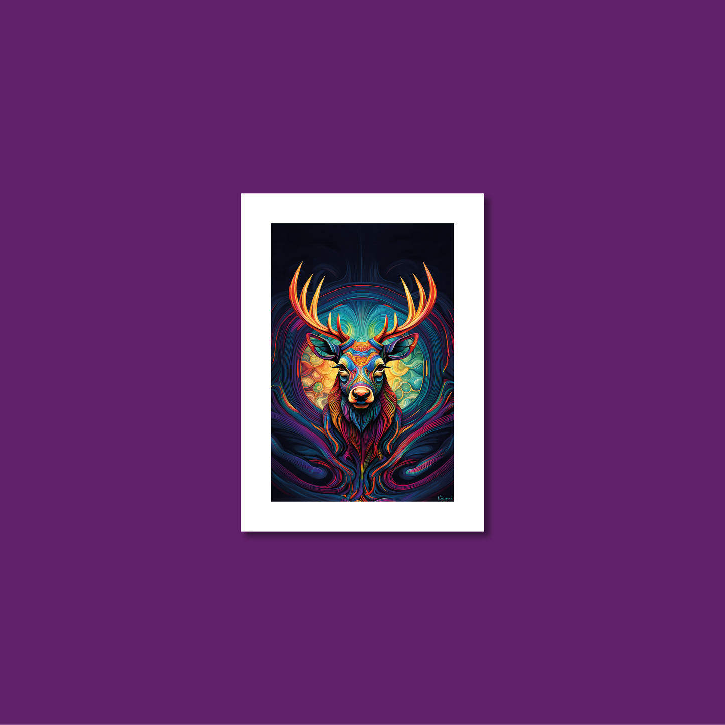 ABSTRACT STAG **UNFRAMED ART PRINT**