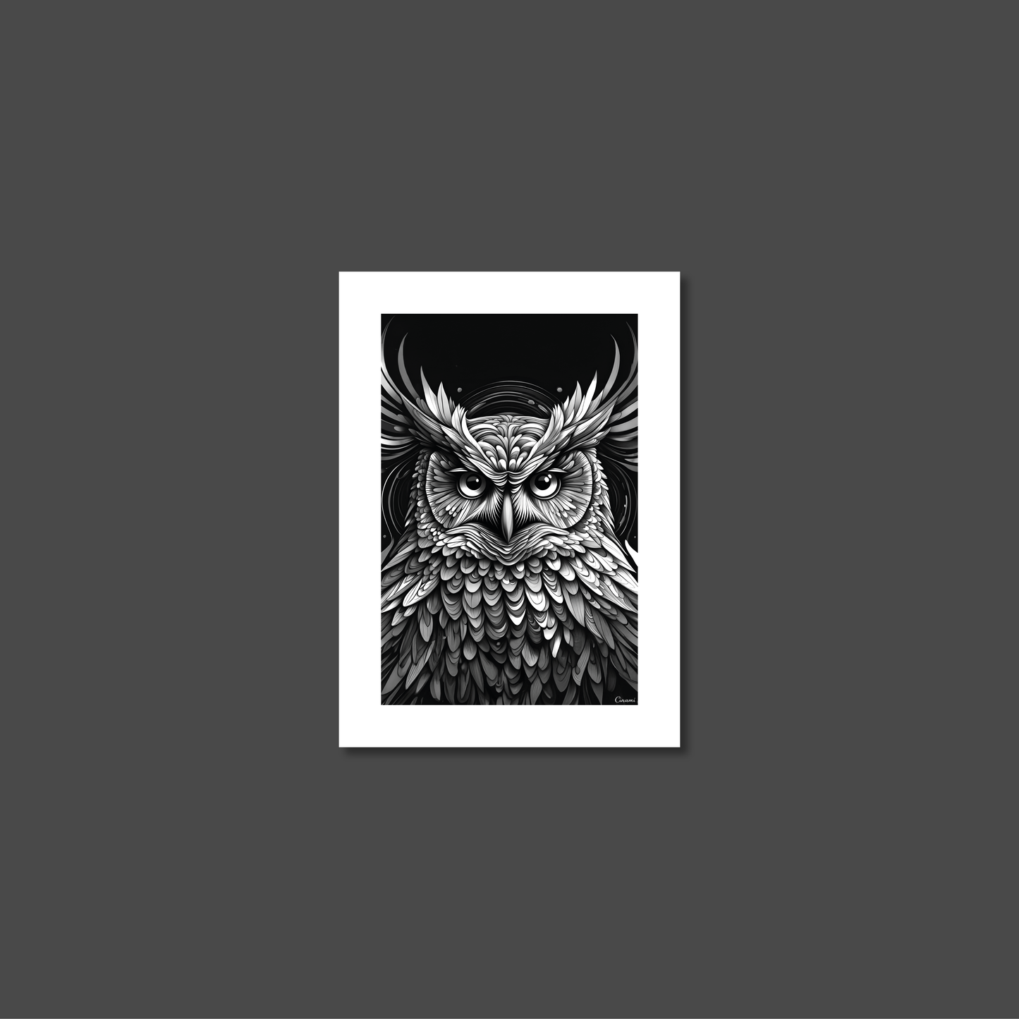 ABSTRACT OWL **UNFRAMED ART PRINT**