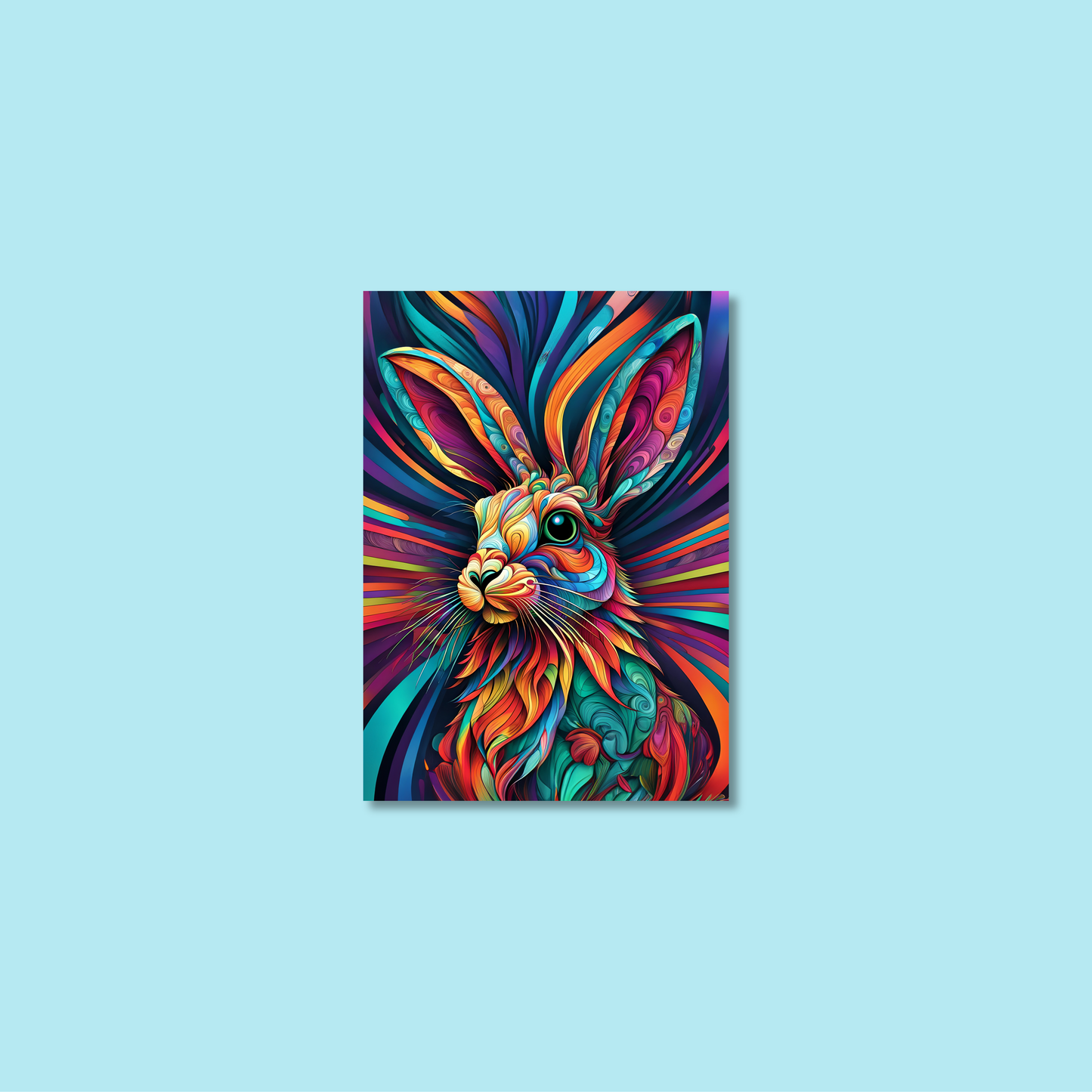 ABSTRACT RABBIT **UNFRAMED ART PRINT**