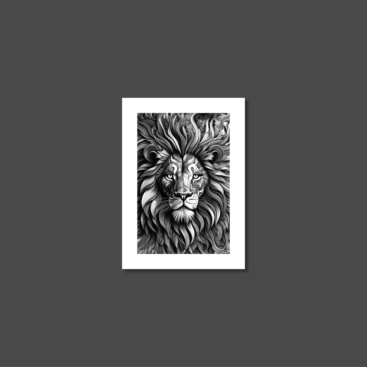 ABSTRACT LION **UNFRAMED ART PRINT**