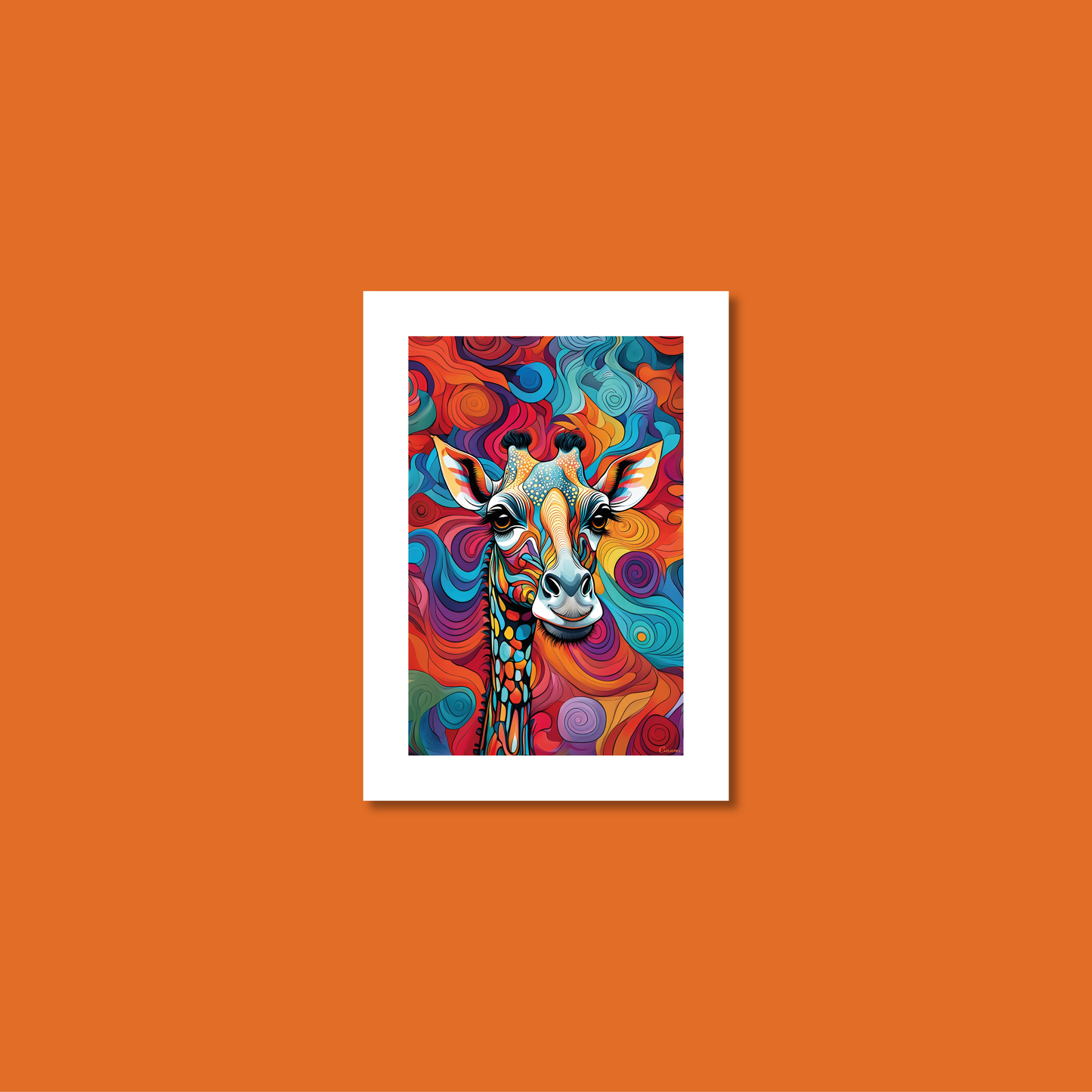 ABSTRACT GIRAFFE **UNFRAMED ART PRINT**