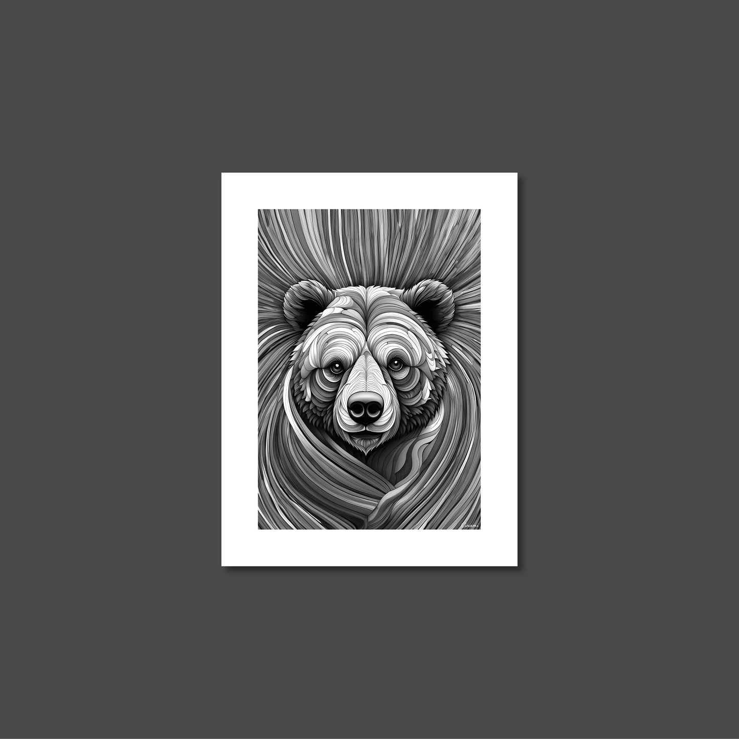 ABSTRACT BEAR **UNFRAMED ART PRINT**