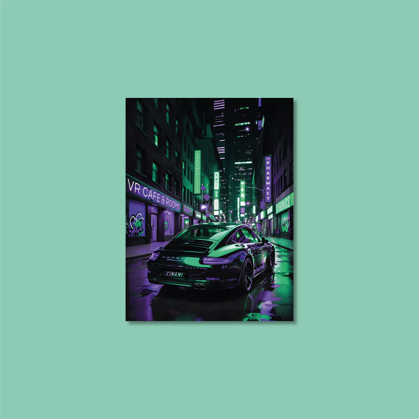 PORSCHE 911 (BACK) **UNFRAMED POSTER**