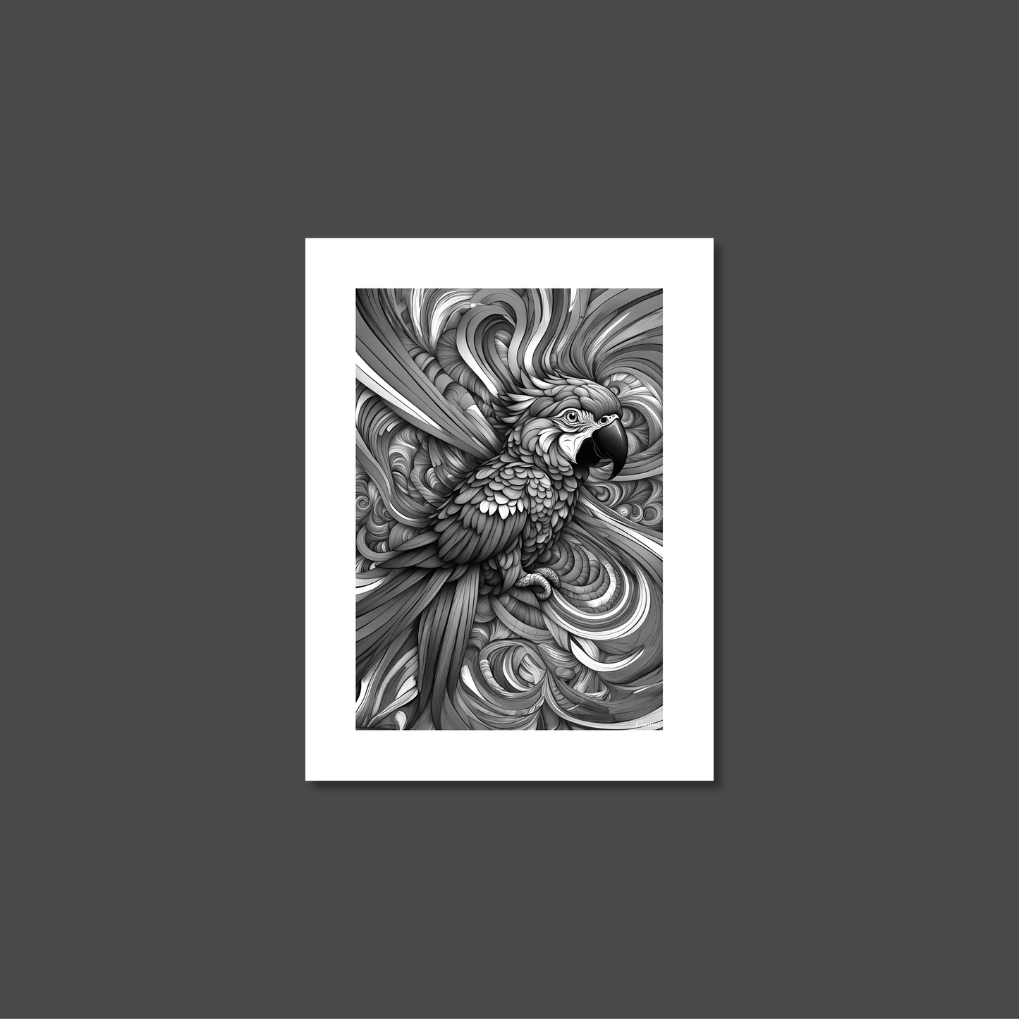 ABSTRACT PARROT **UNFRAMED ART PRINT**
