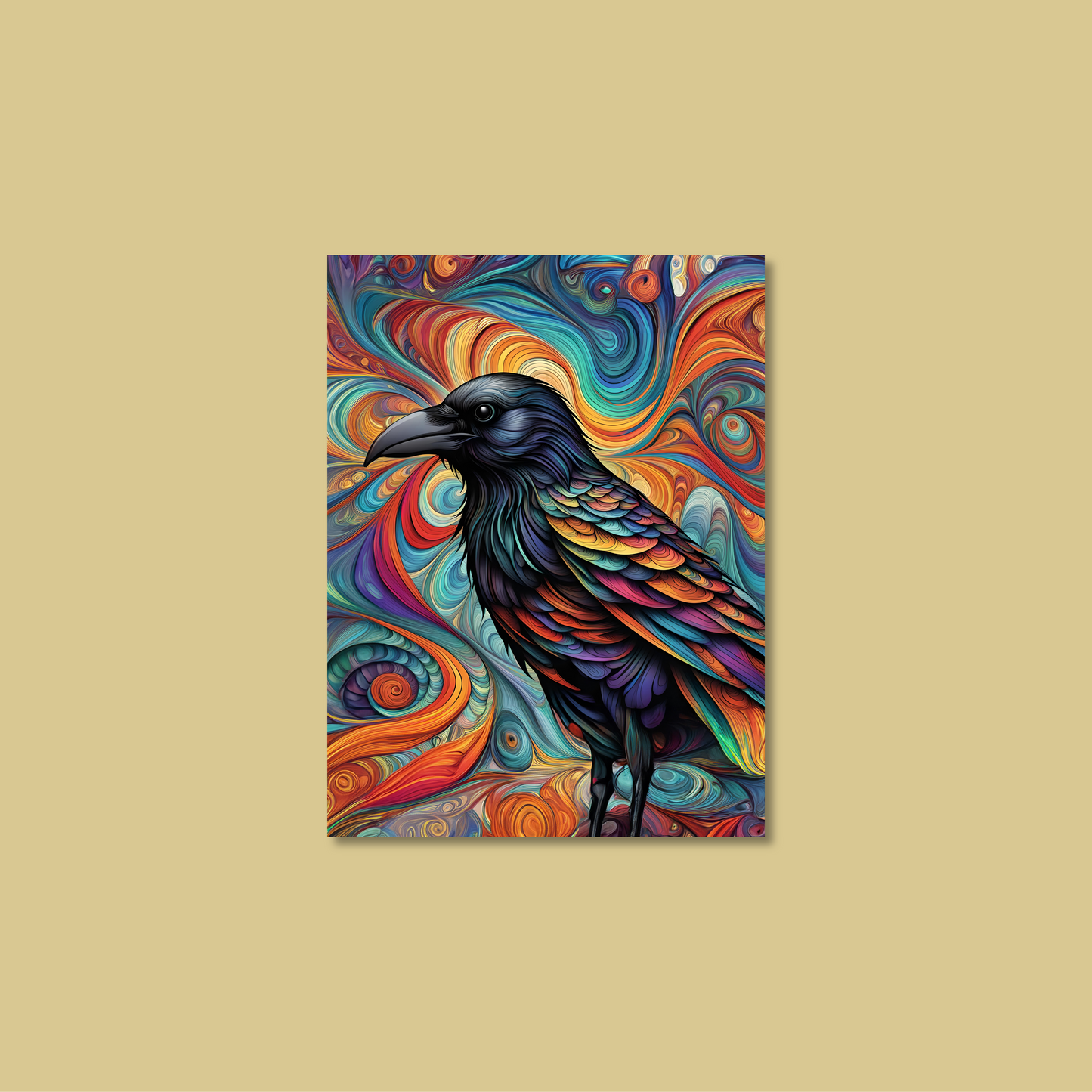ABSTRACT CROW **UNFRAMED ART PRINT**