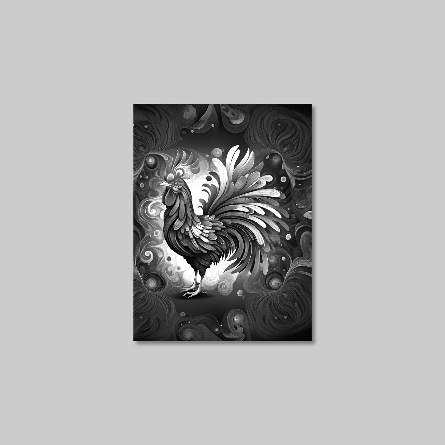 ABSTRACT COCKEREL **UNFRAMED ART PRINT**