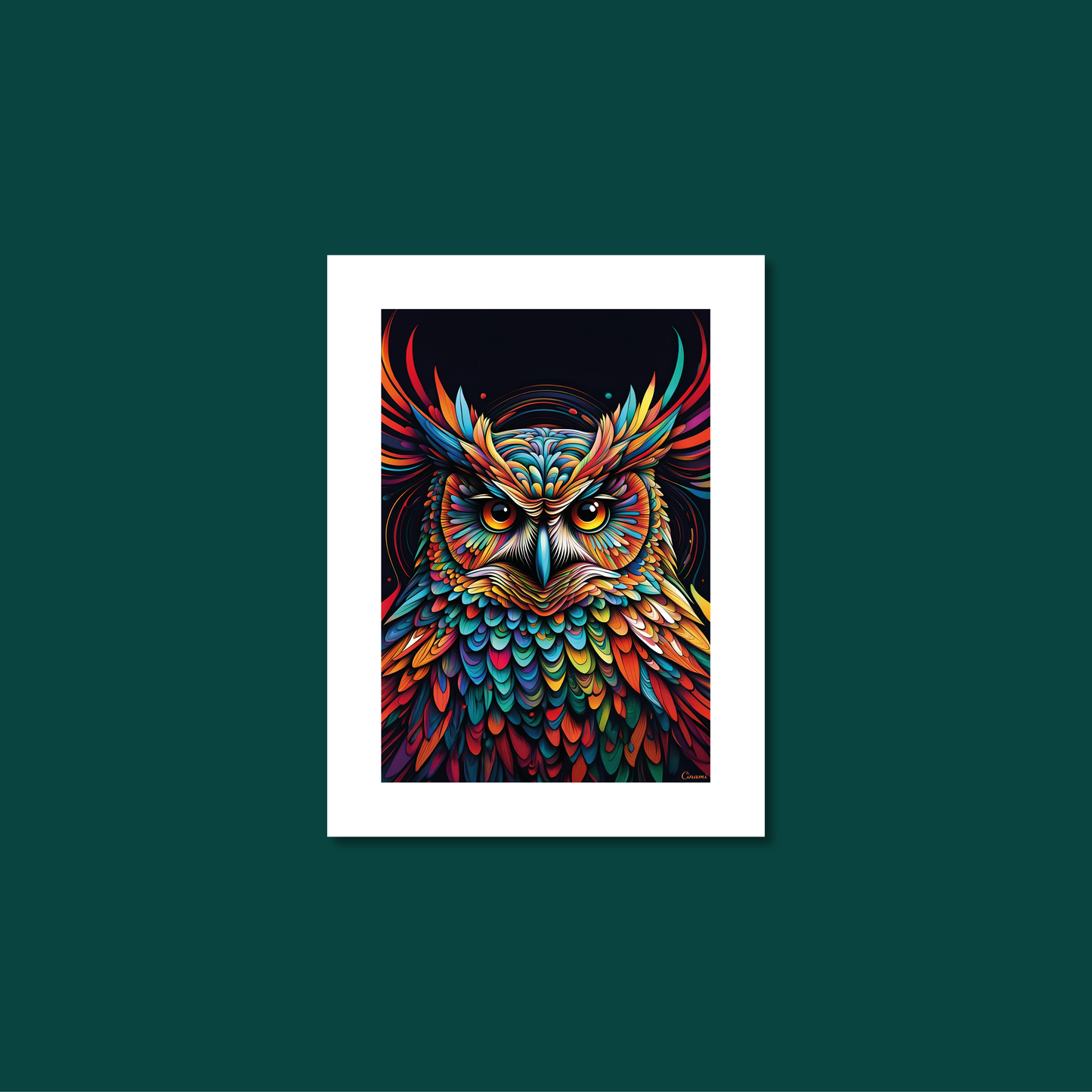 ABSTRACT OWL **UNFRAMED ART PRINT**