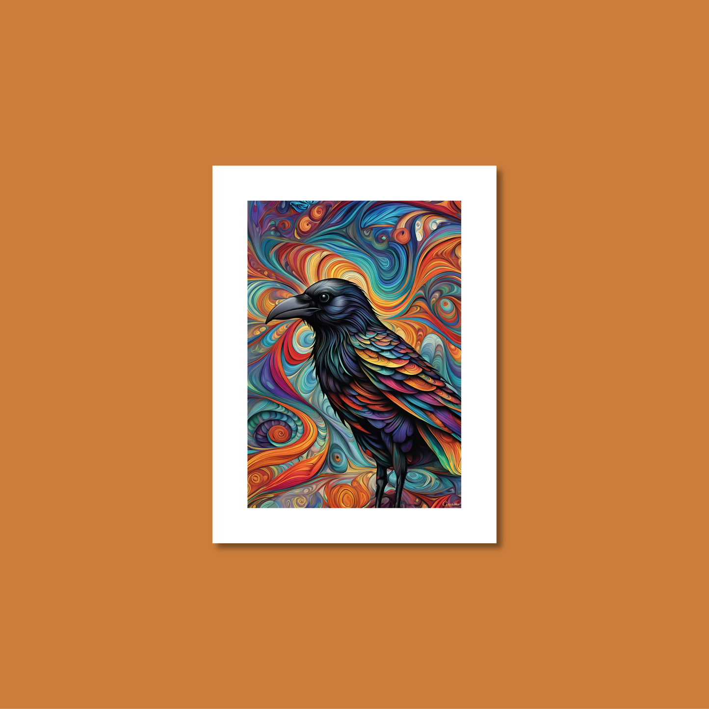 ABSTRACT CROW **UNFRAMED ART PRINT**
