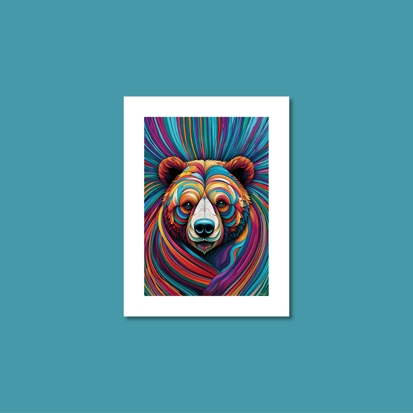 ABSTRACT BEAR **UNFRAMED ART PRINT**