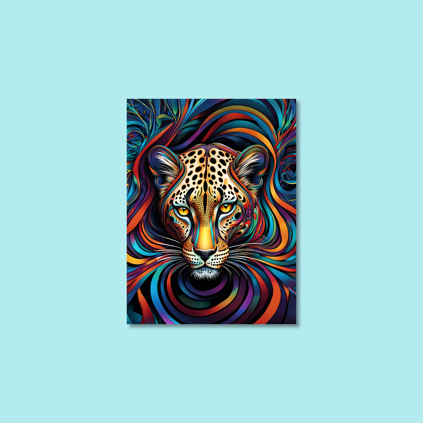 ABSTRACT LEOPARD **UNFRAMED ART PRINT**