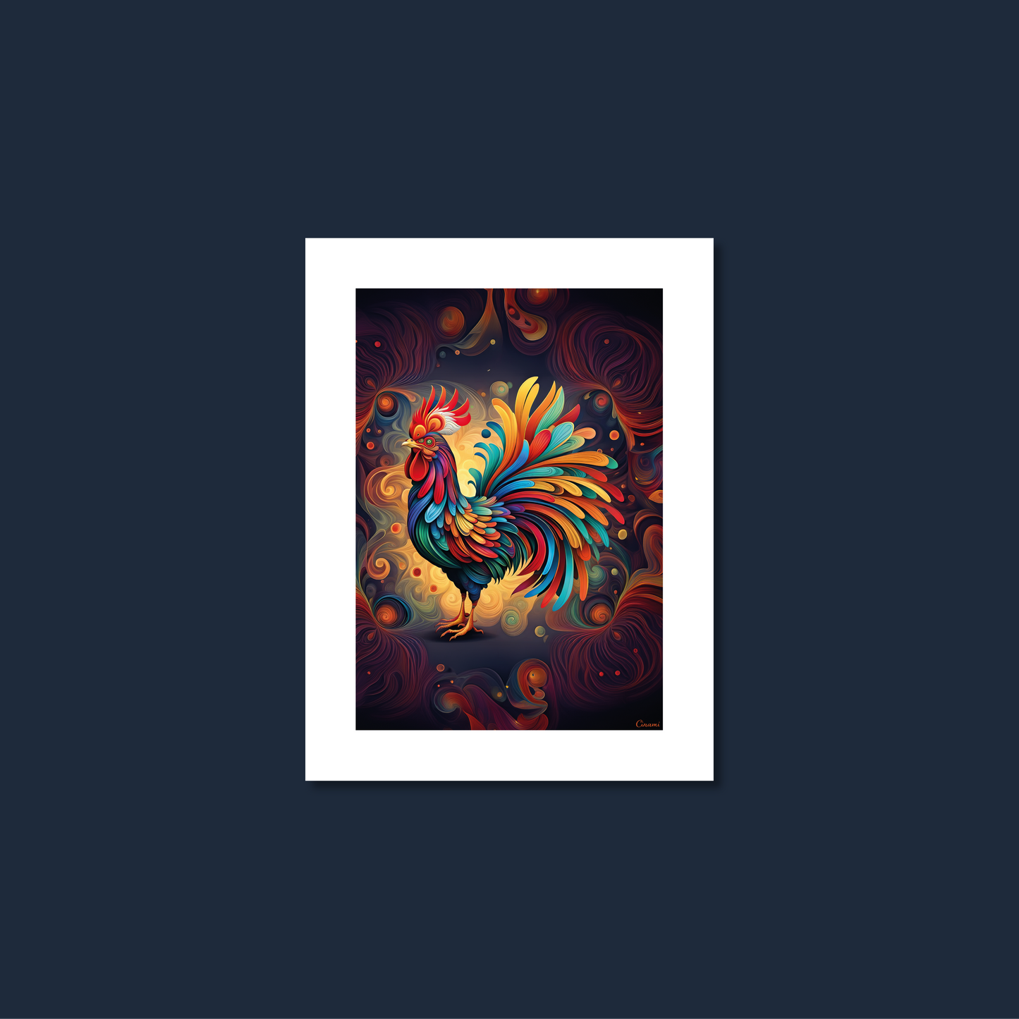 ABSTRACT COCKEREL **UNFRAMED ART PRINT**