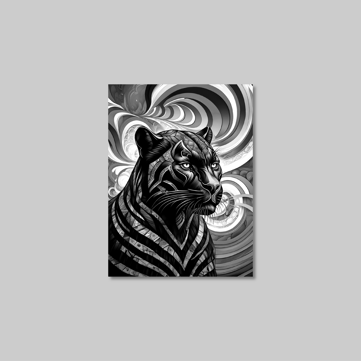 ABSTRACT BLACK PANTHER **UNFRAMED ART PRINT**