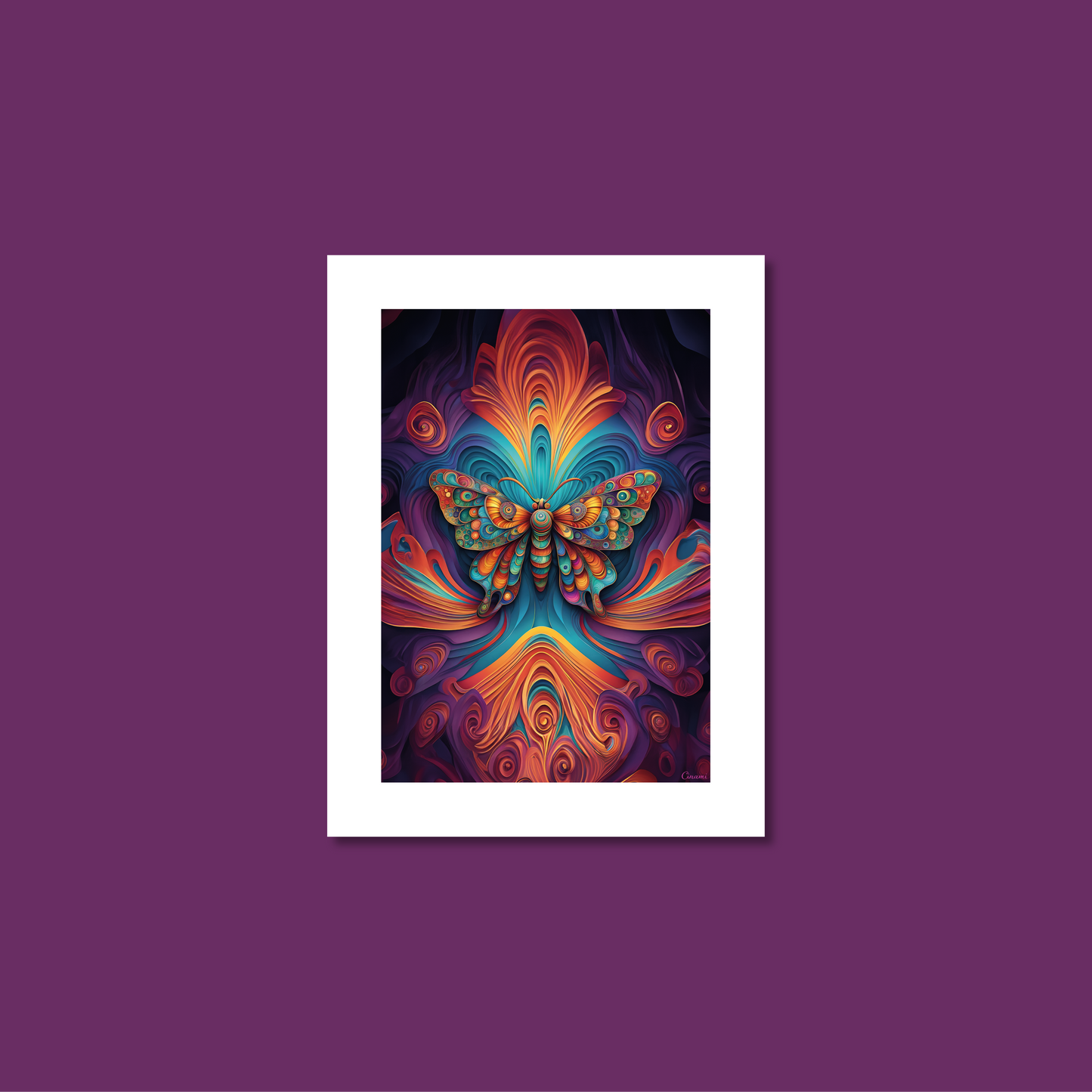 ABSTRACT BUTTERFLY **UNFRAMED ART PRINT**