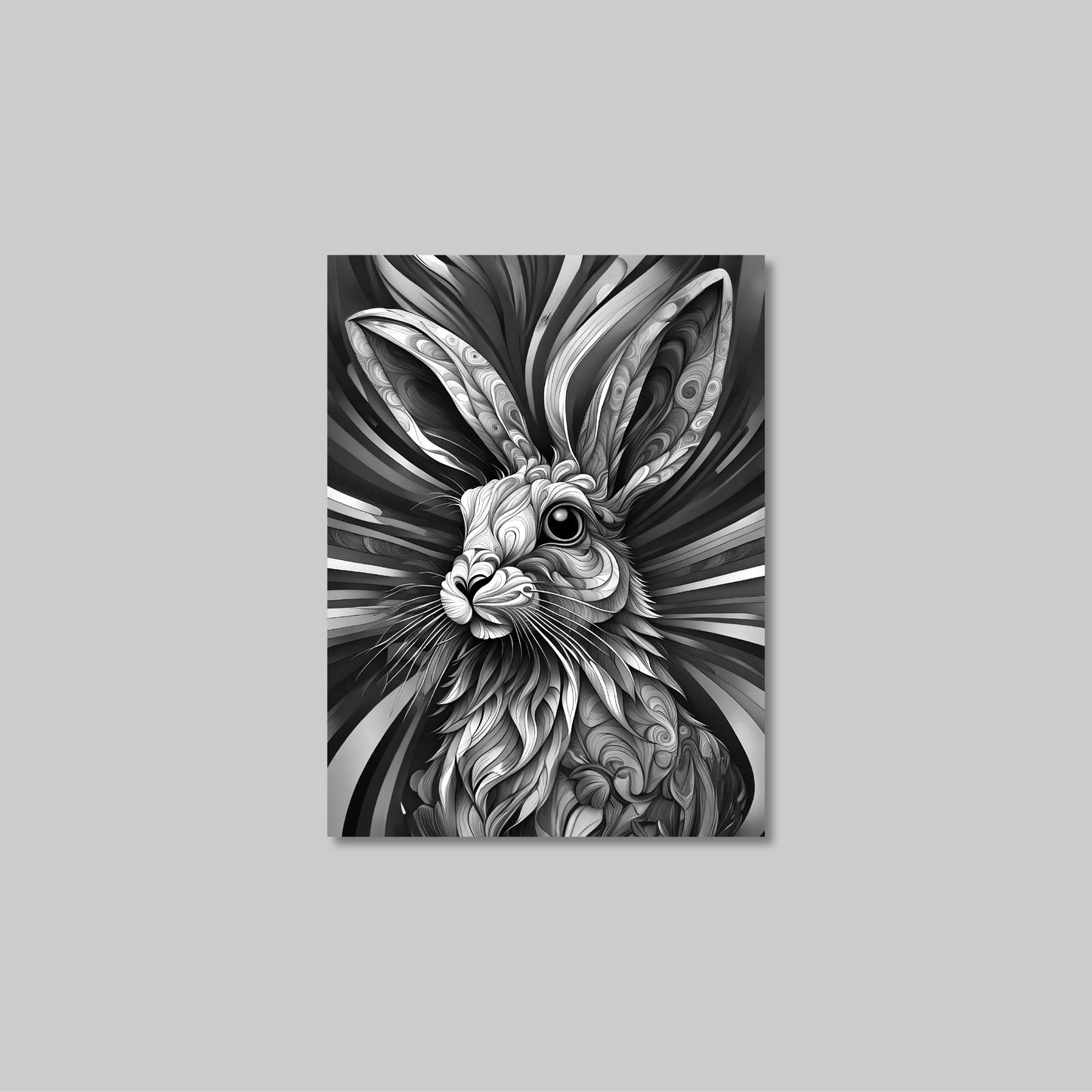 ABSTRACT RABBIT **UNFRAMED ART PRINT**