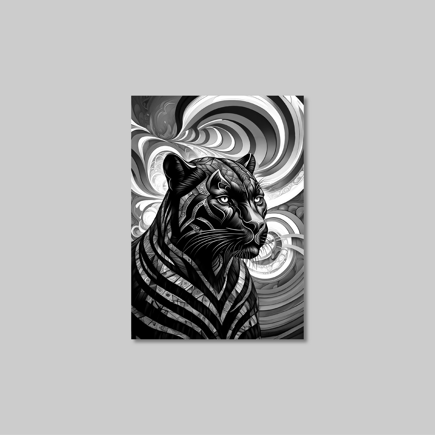 ABSTRACT BLACK PANTHER **UNFRAMED ART PRINT**