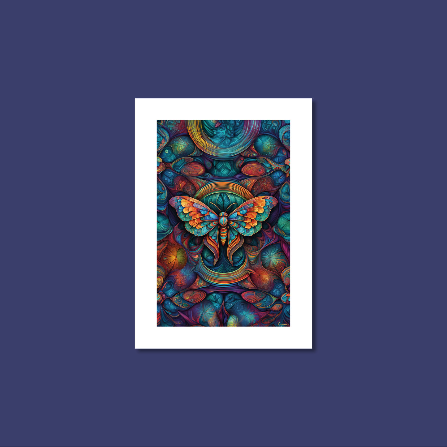ABSTRACT MOTH **UNFRAMED ART PRINT**