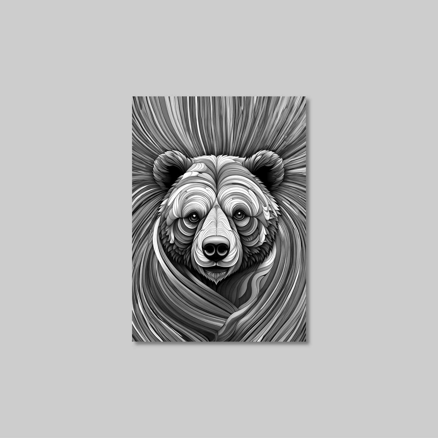 ABSTRACT BEAR **UNFRAMED ART PRINT**