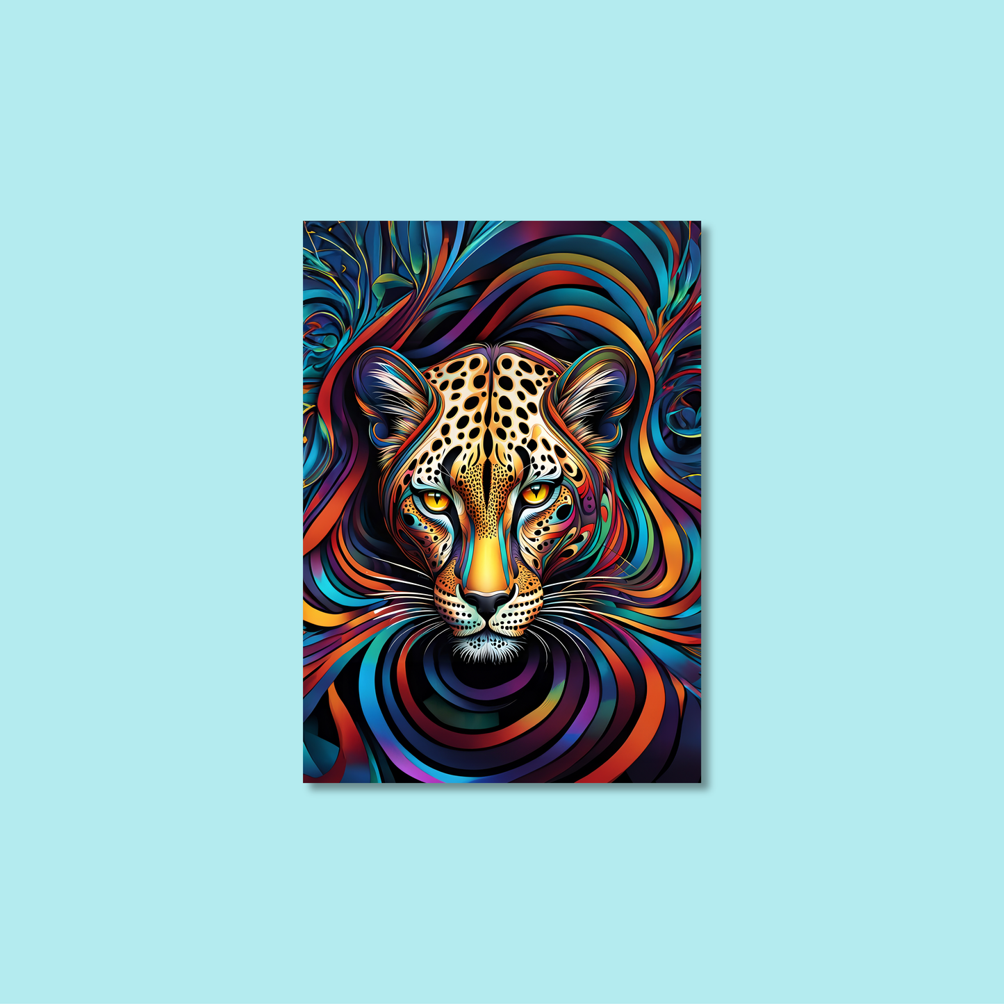 ABSTRACT LEOPARD **UNFRAMED ART PRINT**