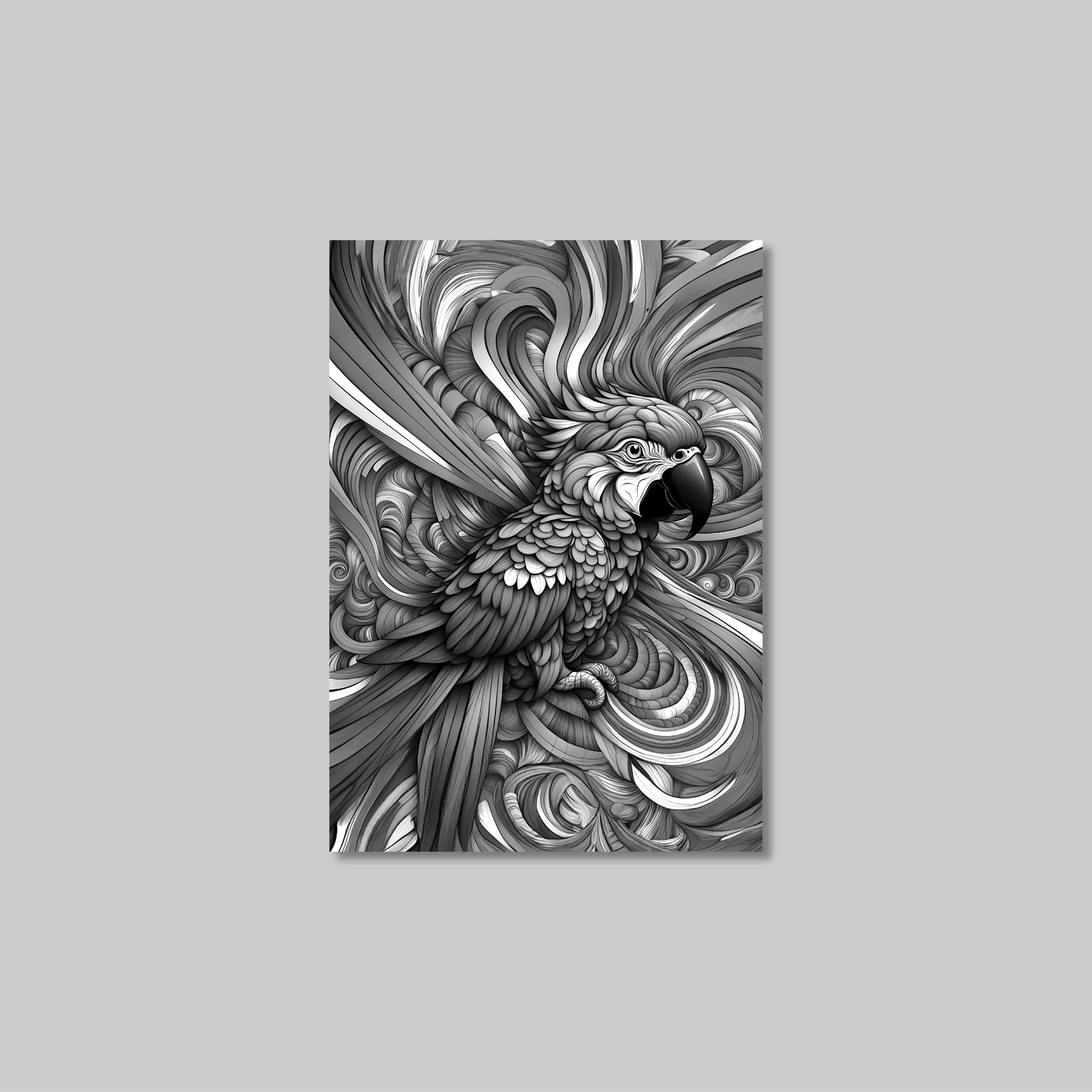 ABSTRACT PARROT **UNFRAMED ART PRINT**
