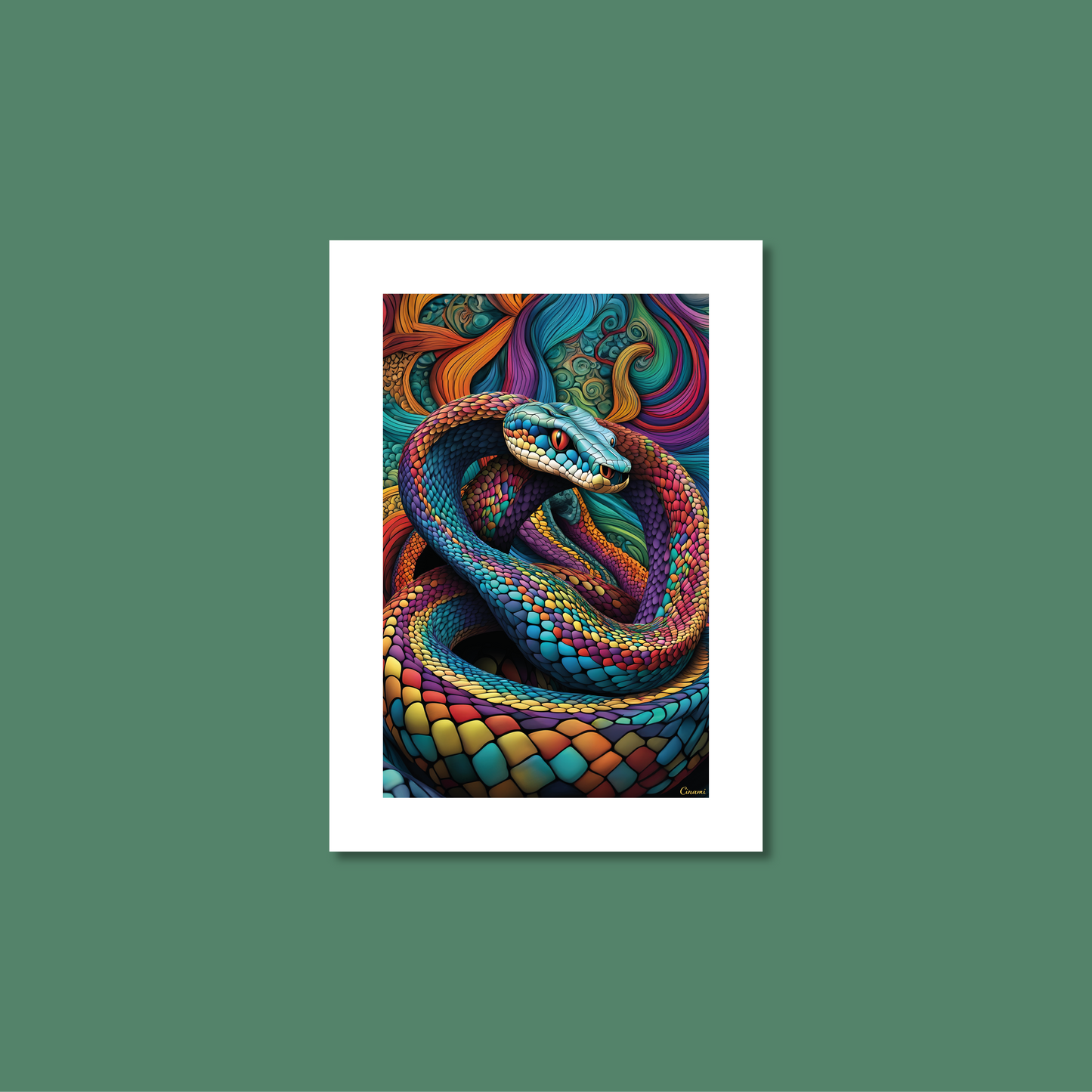 ABSTRACT COBRA **UNFRAMED ART PRINT**