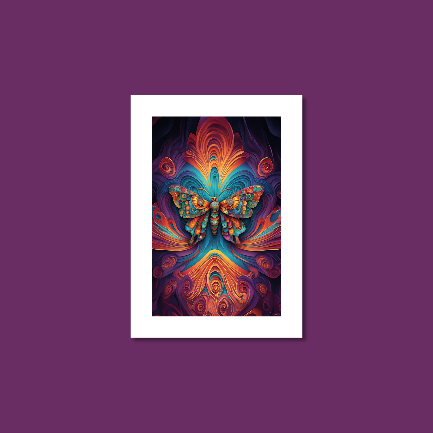 ABSTRACT BUTTERFLY **UNFRAMED ART PRINT**