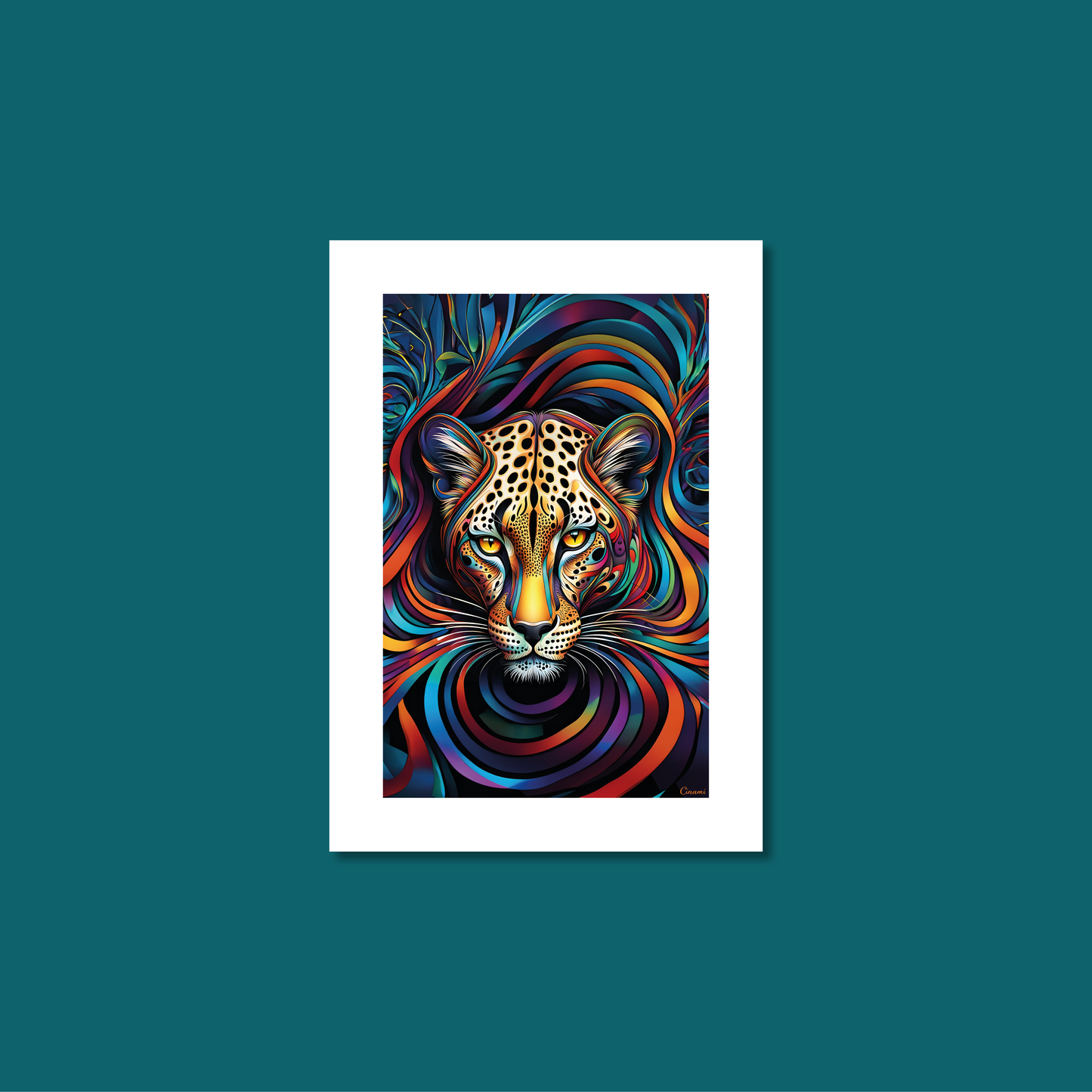 ABSTRACT LEOPARD **UNFRAMED ART PRINT**