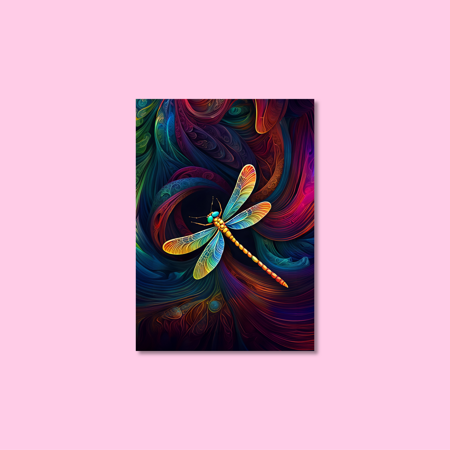 ABSTRACT DRAGONFLY **UNFRAMED ART PRINT**