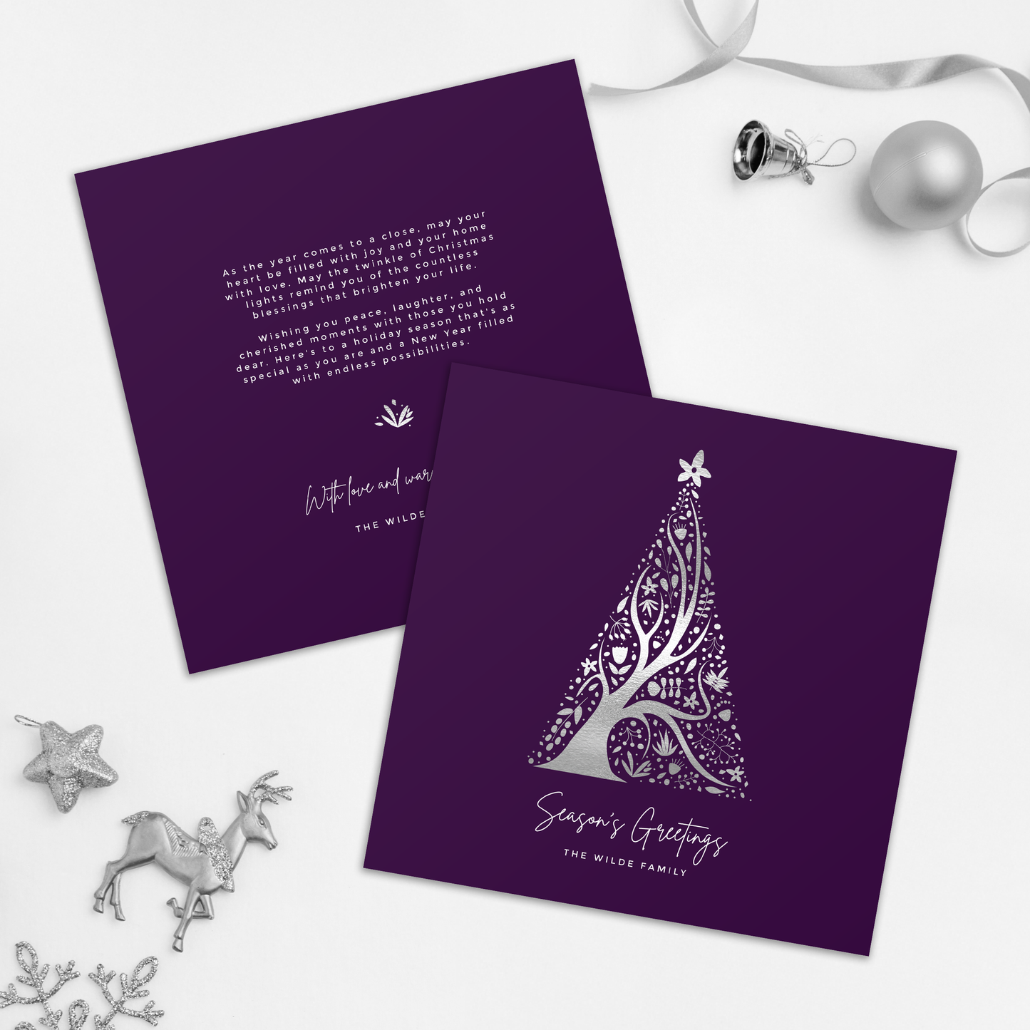 Abstract Christmas Tree Pack of 10 Christmas Cards