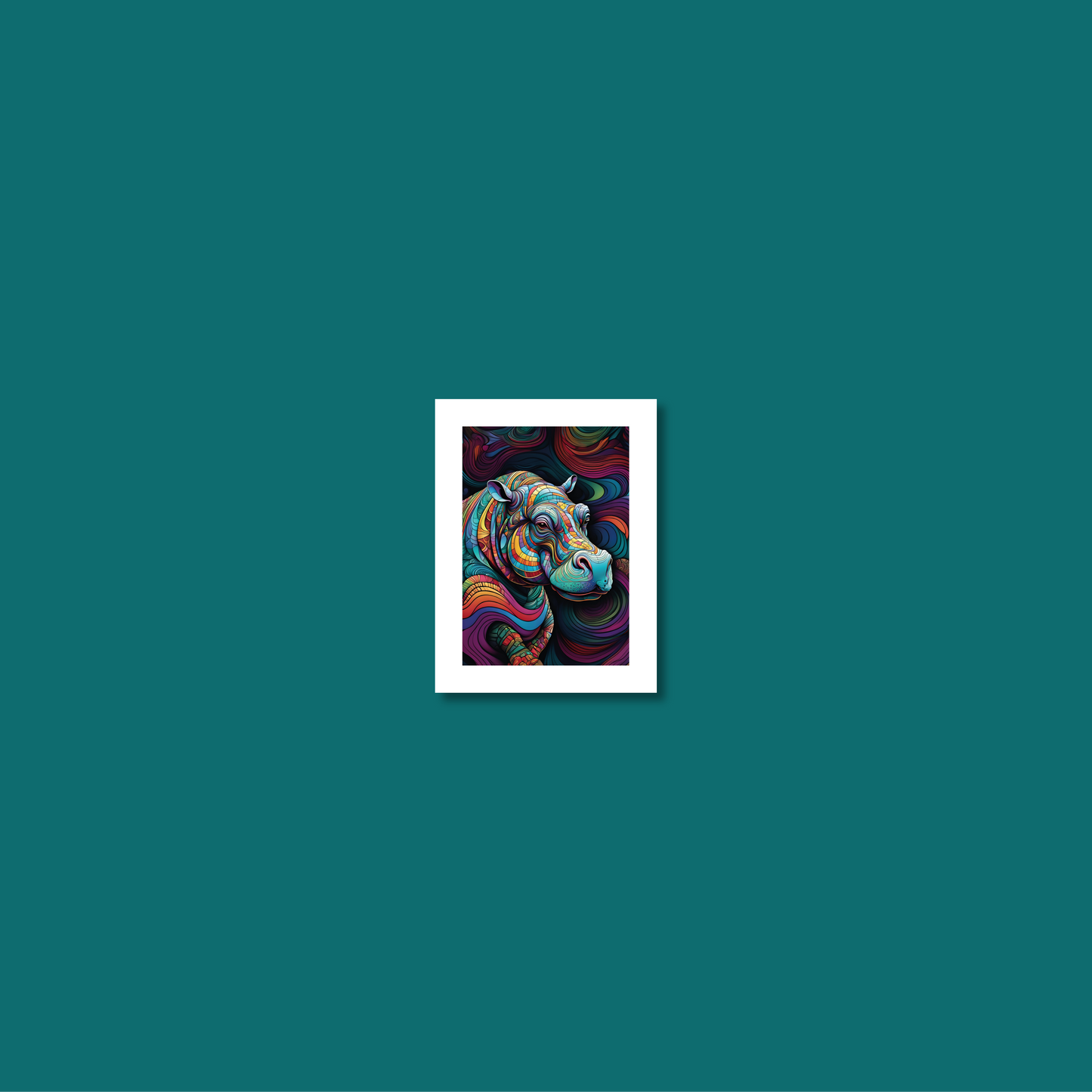 ABSTRACT HIPPO **UNFRAMED ART PRINT**
