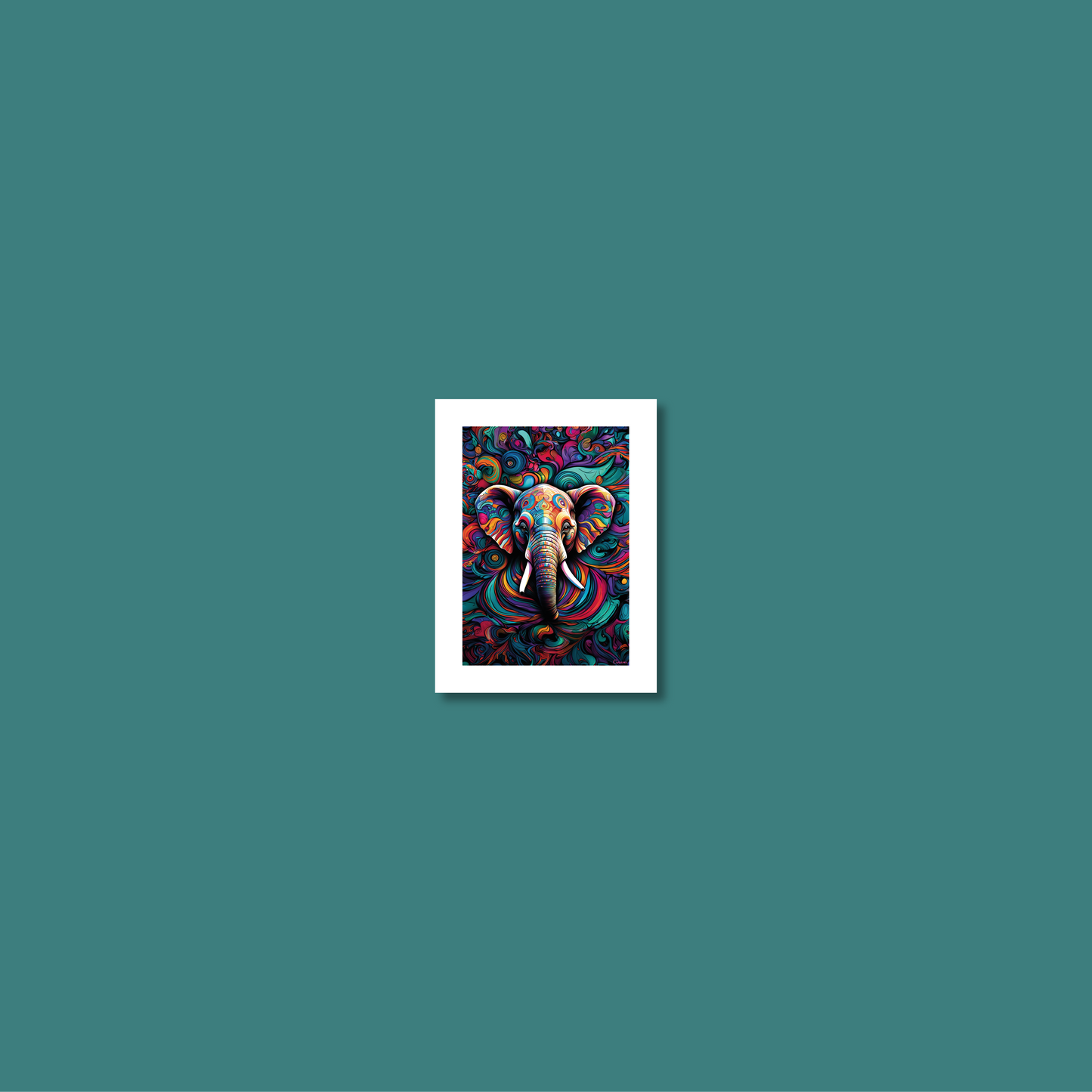 ABSTRACT ELEPHANT **UNFRAMED ART PRINT**