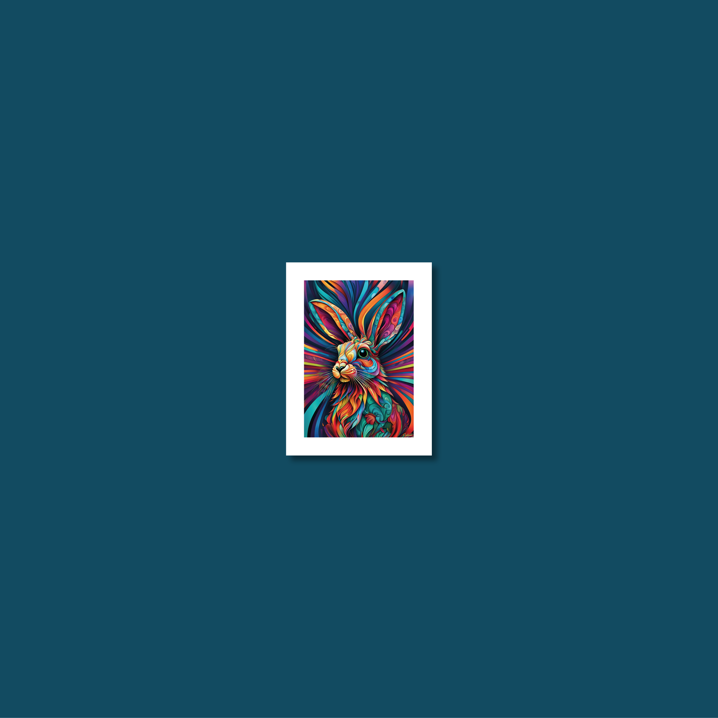 ABSTRACT RABBIT **UNFRAMED ART PRINT**