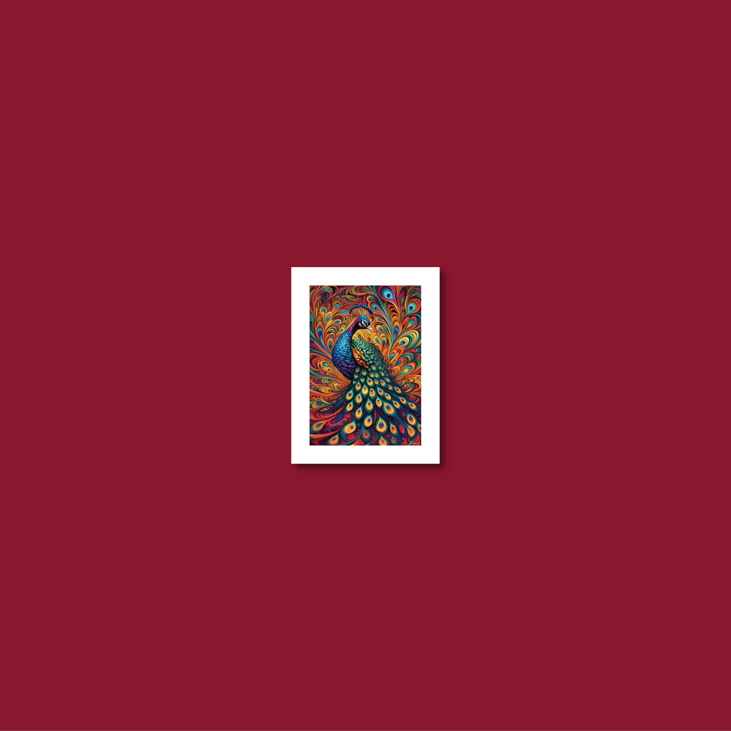 ABSTRACT PEACOCK **UNFRAMED ART PRINT**