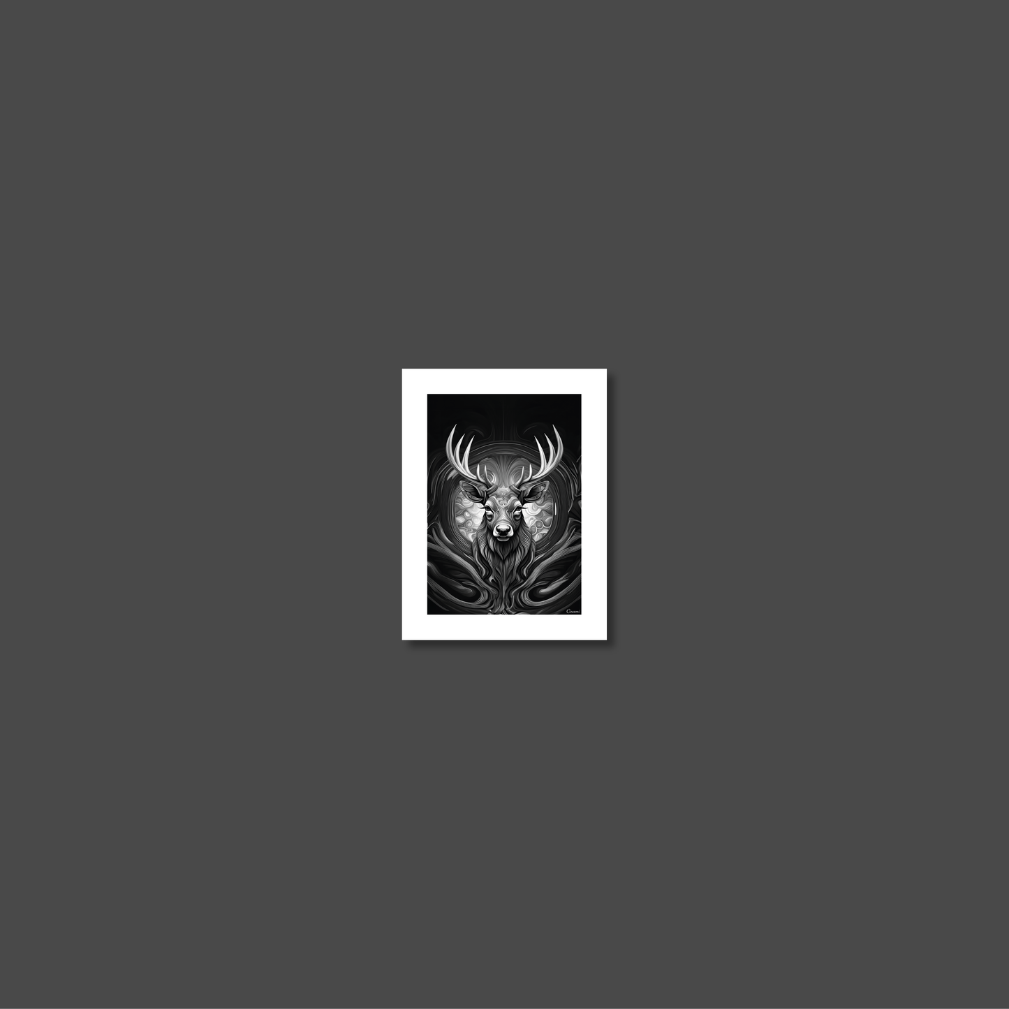 ABSTRACT STAG **UNFRAMED ART PRINT**